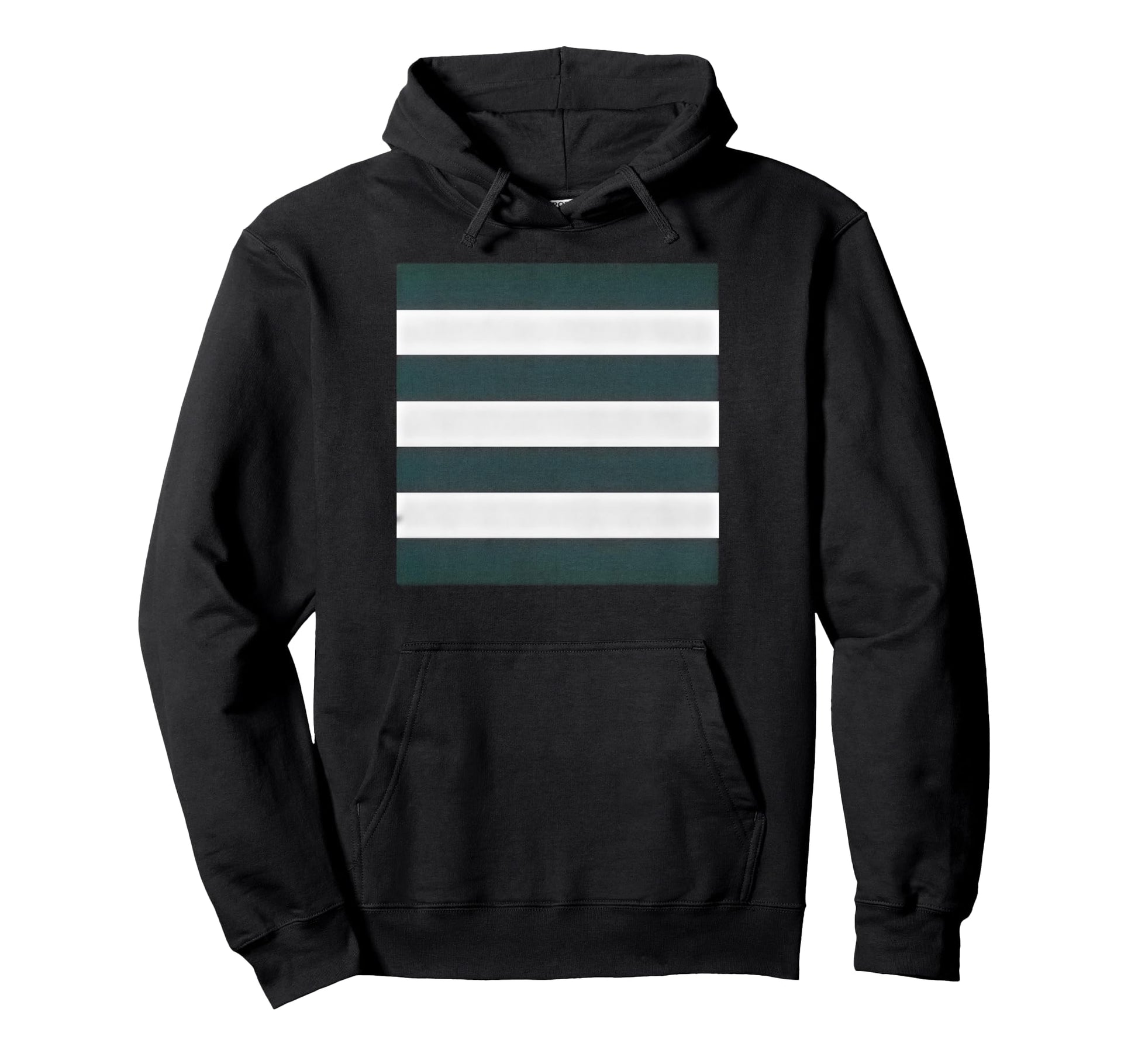 Forest Rugby Striped Rugby Green White Hoodie - Custom Art Print Unisex - T-Shirt, Sweatshirt, Hoodie