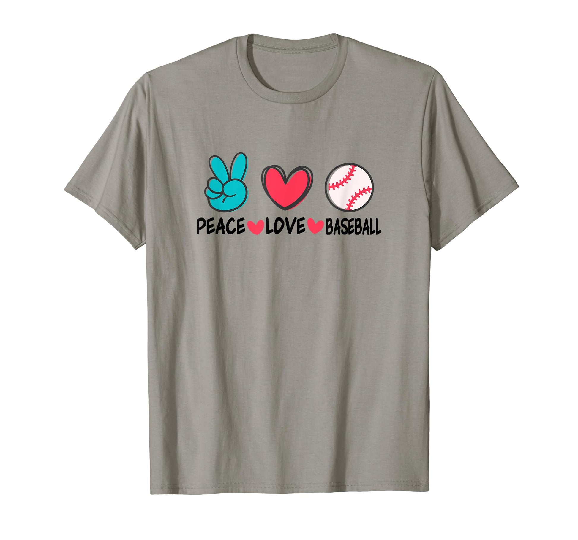 Peace Heart Love Baseball Funny Baseball T-Shirt - Streetwear Style Unisex - T-Shirt, Sweatshirt, Hoodie