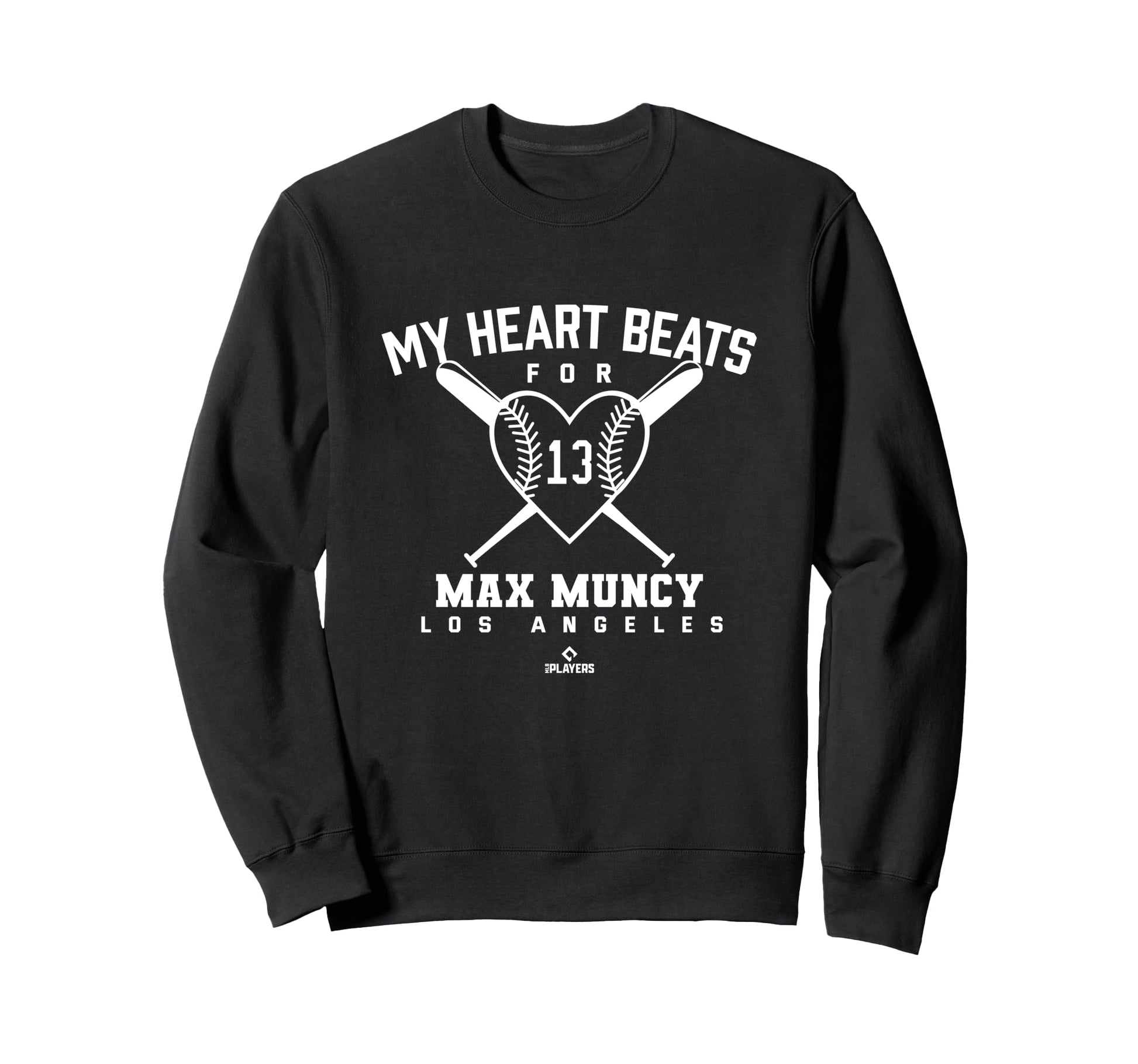 My Heart Beats Max Muncy Baseball Sweatshirt - Novelty Apparel Unisex - T-Shirt, Sweatshirt, Hoodie