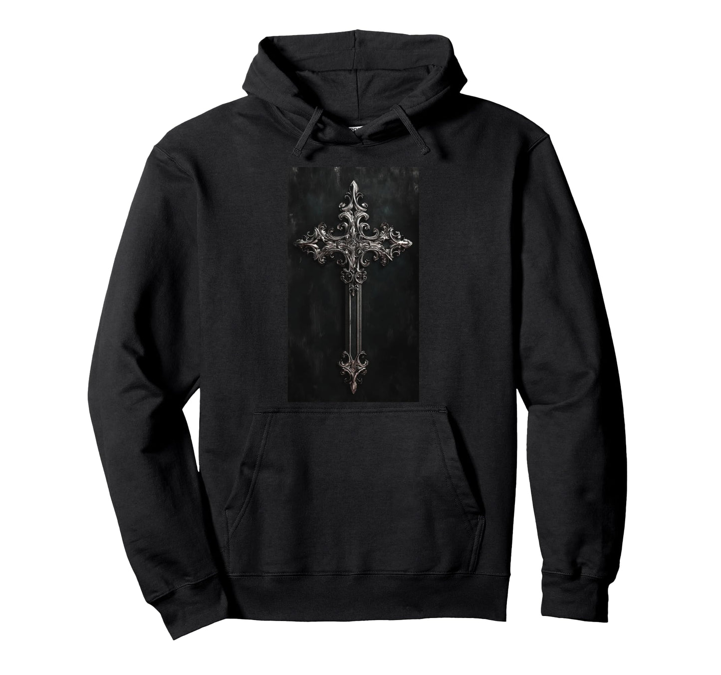Gothic Cross Grunge Aesthetic Y2K Goth Hoodie - Graphic Print Men Women - T-Shirt, Sweatshirt, Hoodie