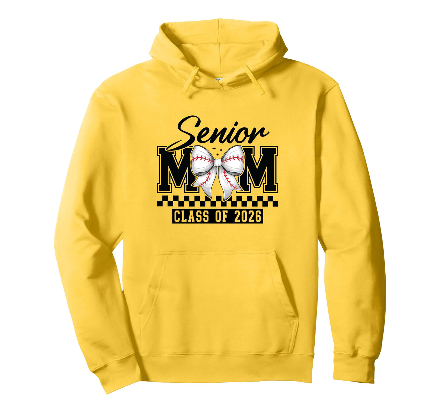 Senior Mom Class 2026 Baseball Hoodie - Streetwear Style for Adults - T-Shirt, Sweatshirt, Hoodie