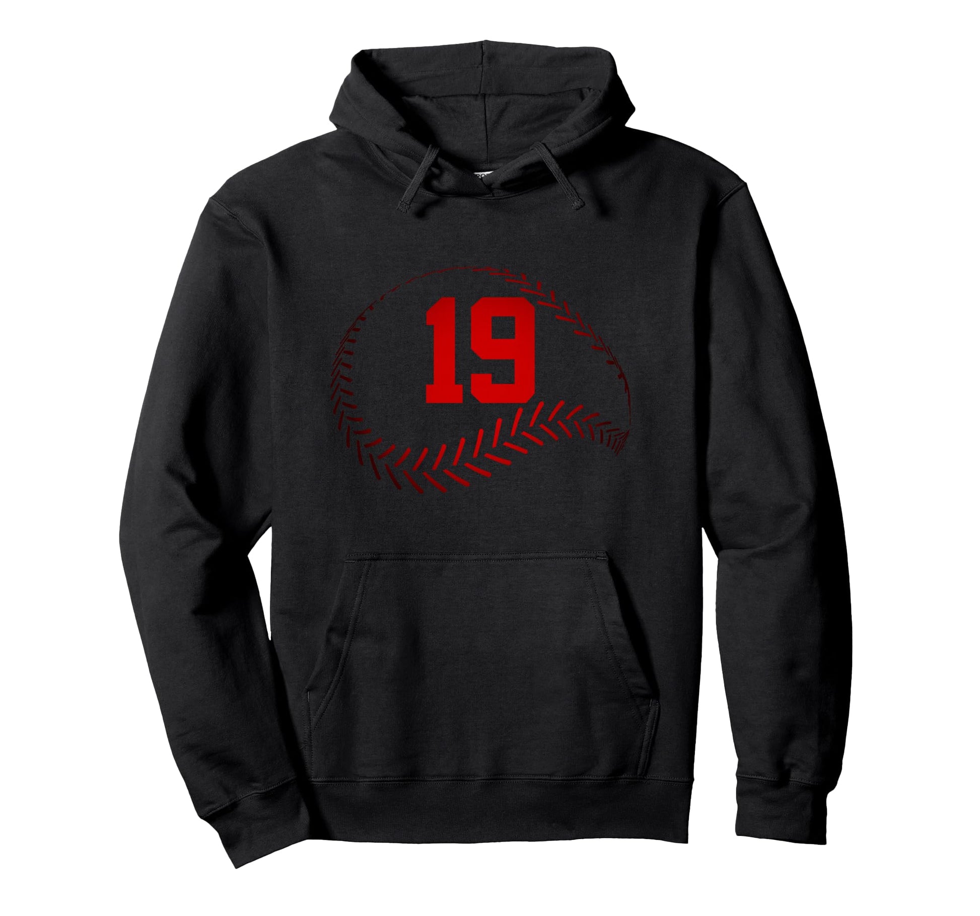 Number 19 Years Baseball 19Th Birthday Hoodie - Trendy Graphic Men Women - T-Shirt, Sweatshirt, Hoodie