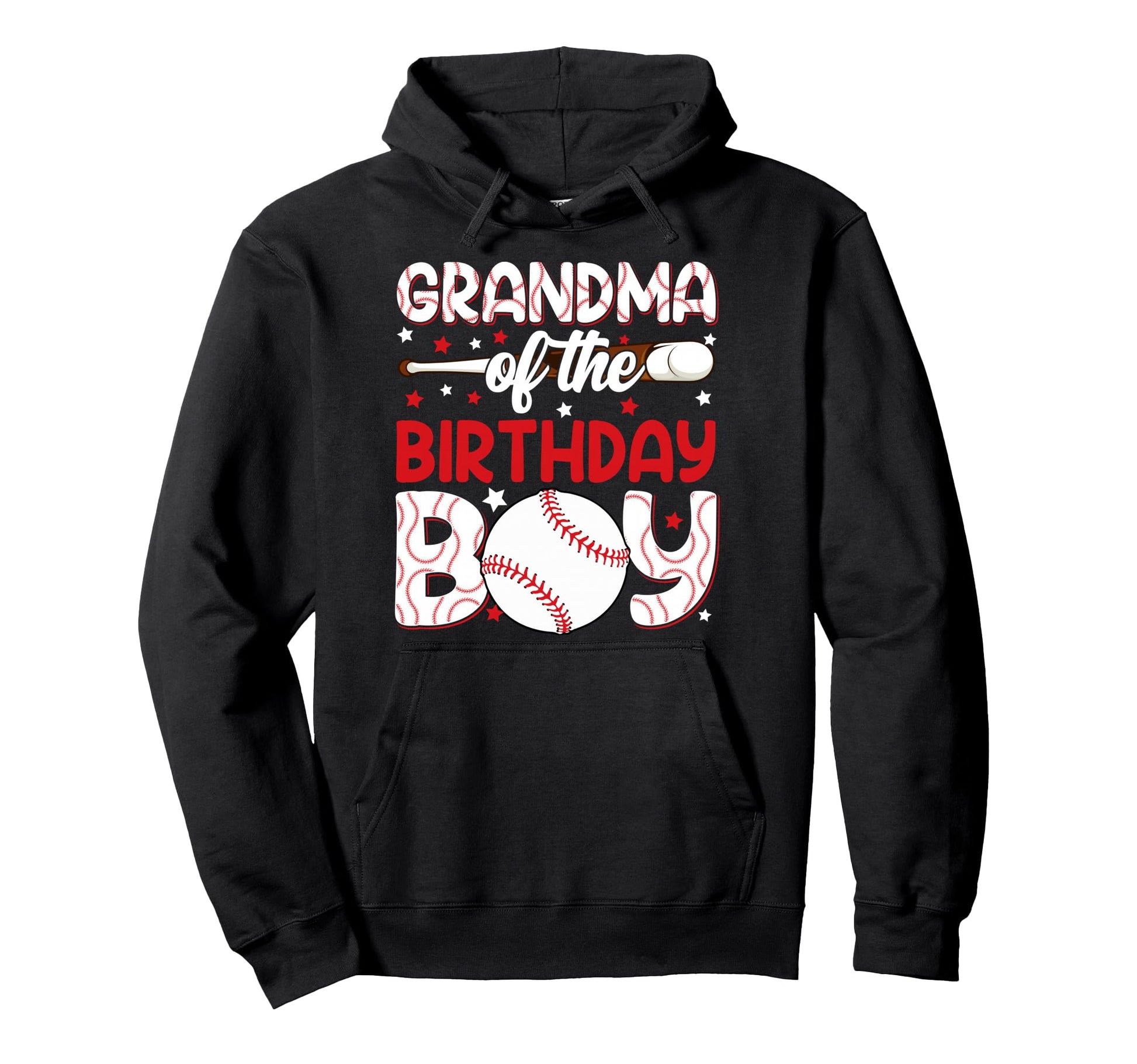 Grandma Birthday Baseball Party Family Hoodie - Custom Art Print Men Women - T-Shirt, Sweatshirt, Hoodie