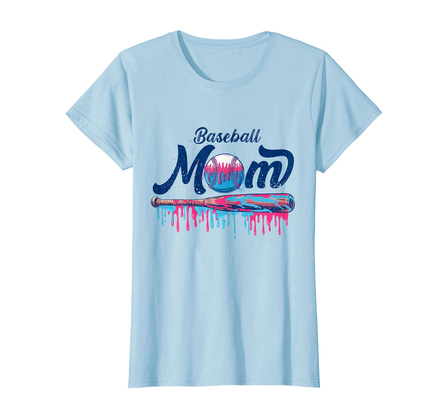 Baseball Drip Ice Cream Dripping T-Shirt - Custom Art Print Unisex - T-Shirt, Sweatshirt, Hoodie