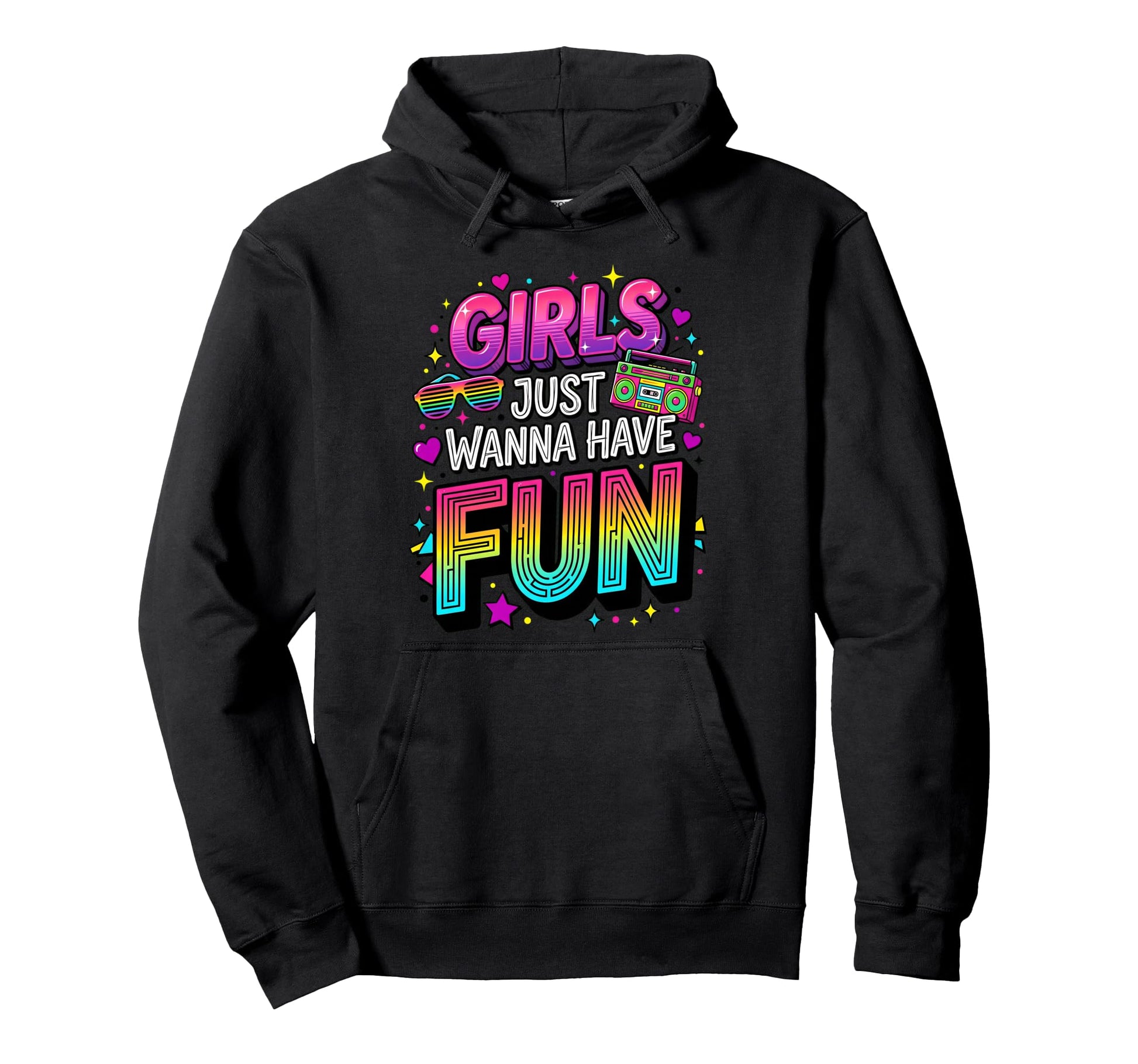 80S Typography Gradient Just Hoodie - Casual Everyday Wear for Adults - T-Shirt, Sweatshirt, Hoodie