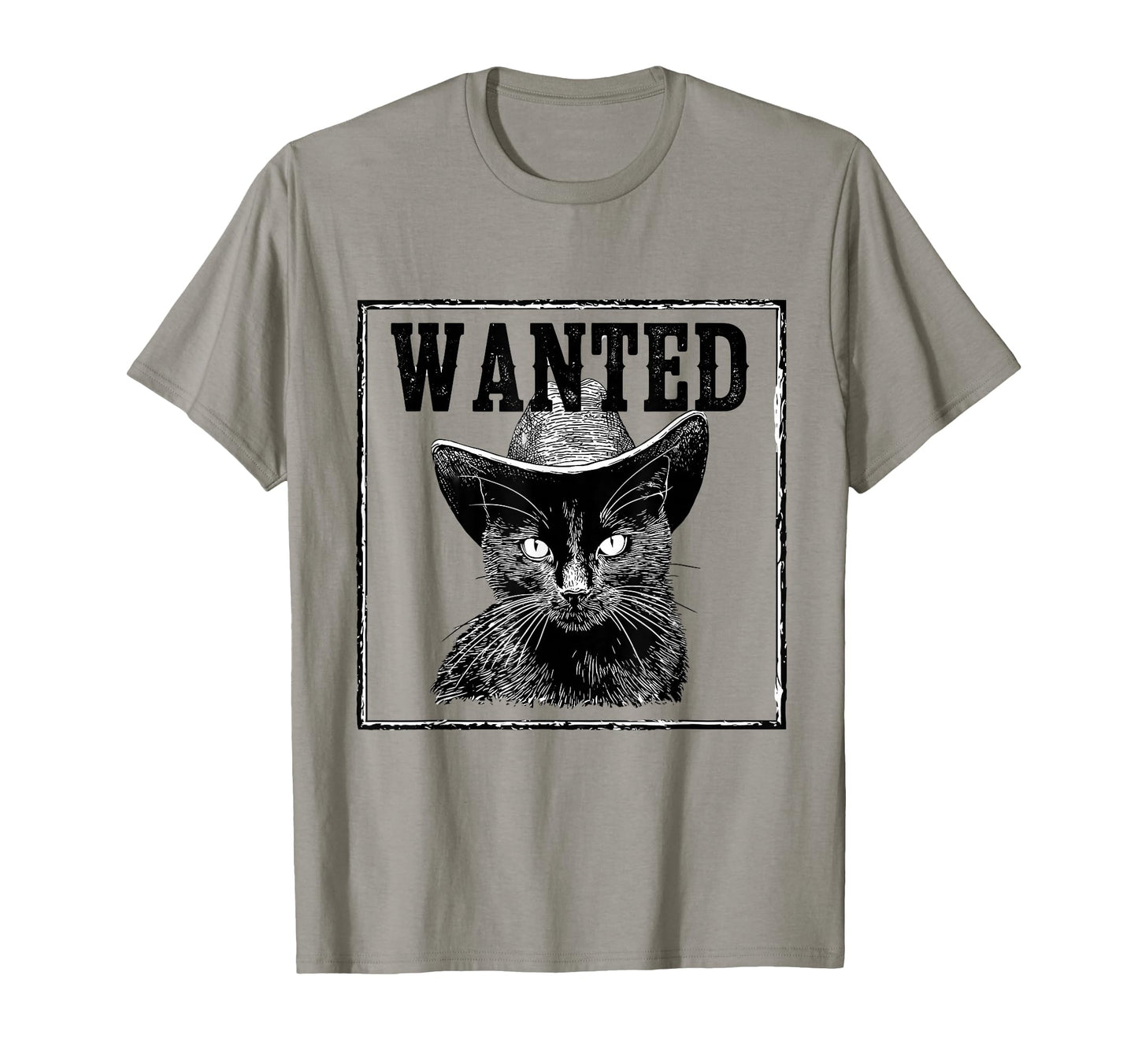 Wanted Cowboy Cat Western Country T-Shirt - Novelty Apparel Men Women - T-Shirt, Sweatshirt, Hoodie