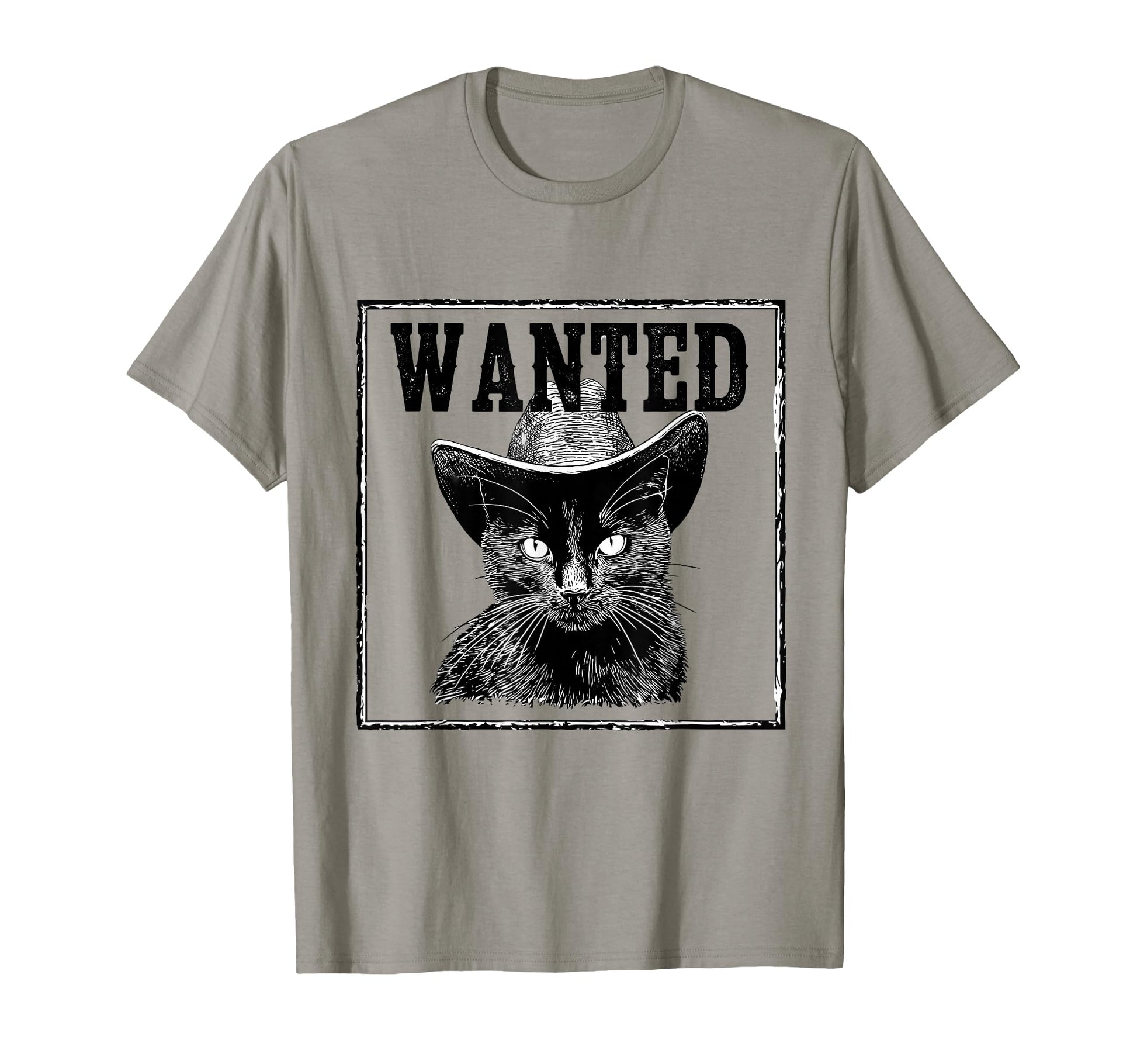 Wanted Cowboy Cat Western Country T-Shirt - Novelty Apparel Men Women - T-Shirt, Sweatshirt, Hoodie