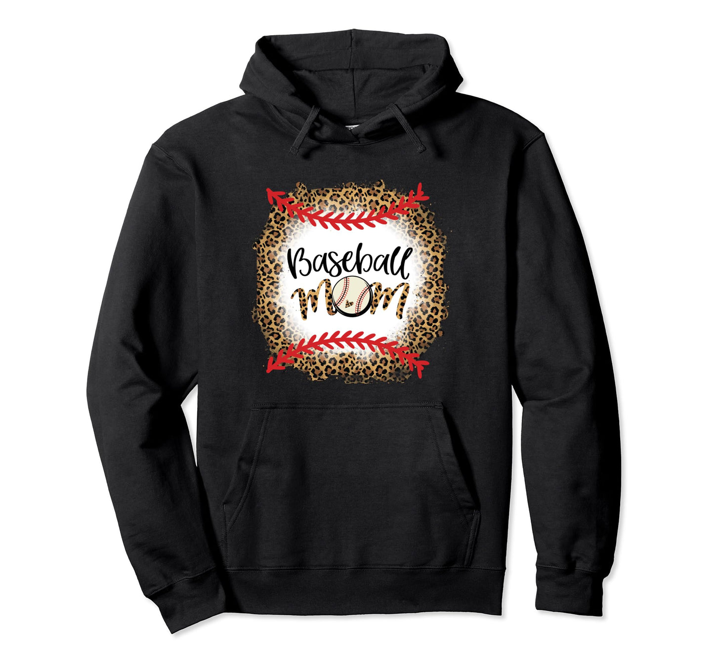 Leopard Baseball Mom Hoodie - Casual Everyday Wear for Adults - T-Shirt, Sweatshirt, Hoodie