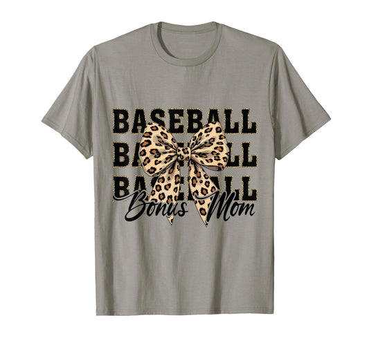 Baseball Bonus Mom Coquette Bow T-Shirt - Custom Art Print Men Women - T-Shirt, Sweatshirt, Hoodie
