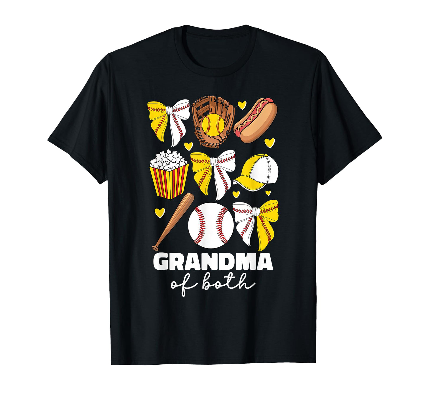 Grandma Both Baseball And Softball T-Shirt - Minimalist Print for Adults - T-Shirt, Sweatshirt, Hoodie