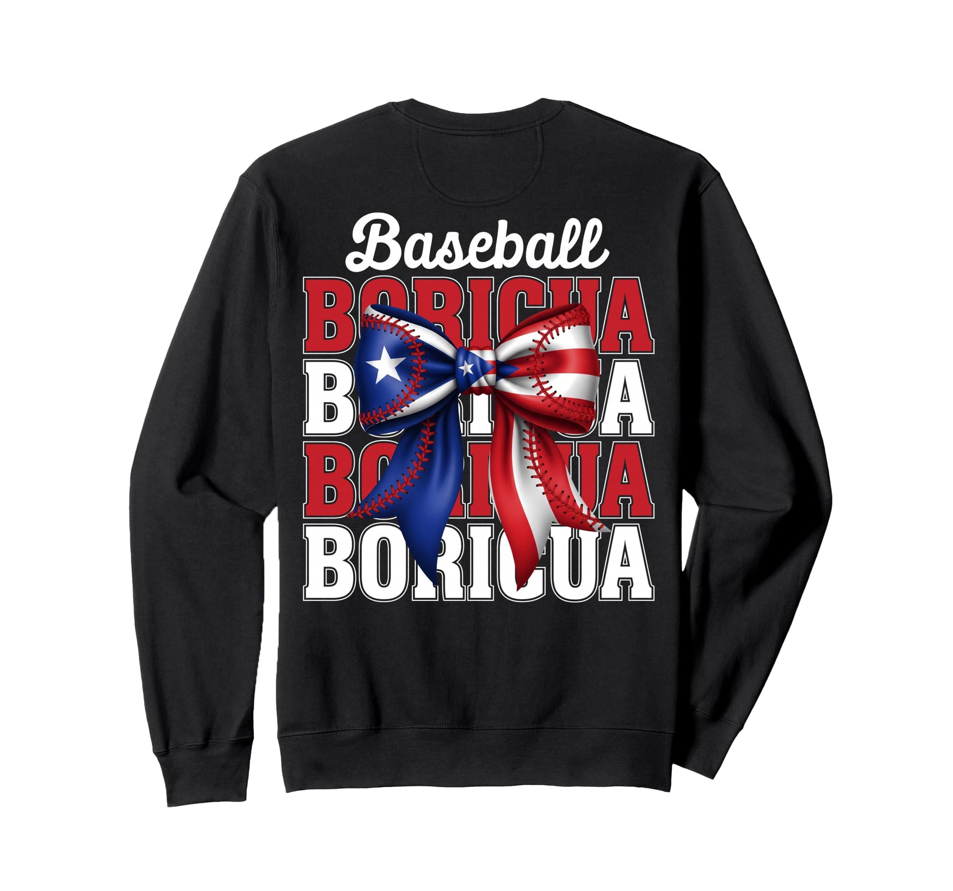 Boricua Baseball Coquette Bow Sweatshirt - Casual Everyday Wear Unisex - T-Shirt, Sweatshirt, Hoodie
