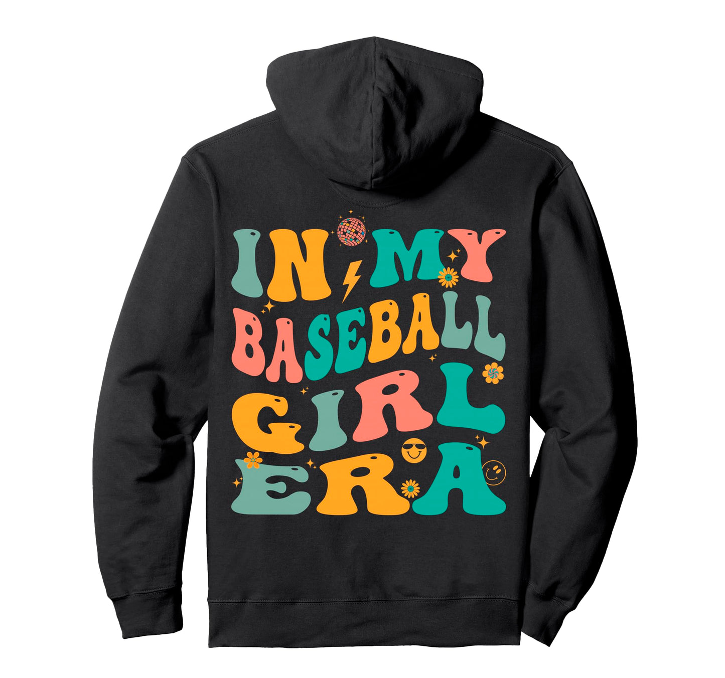 Baseball Groovy Hoodie - Minimalist Print Men Women - T-Shirt, Sweatshirt, Hoodie