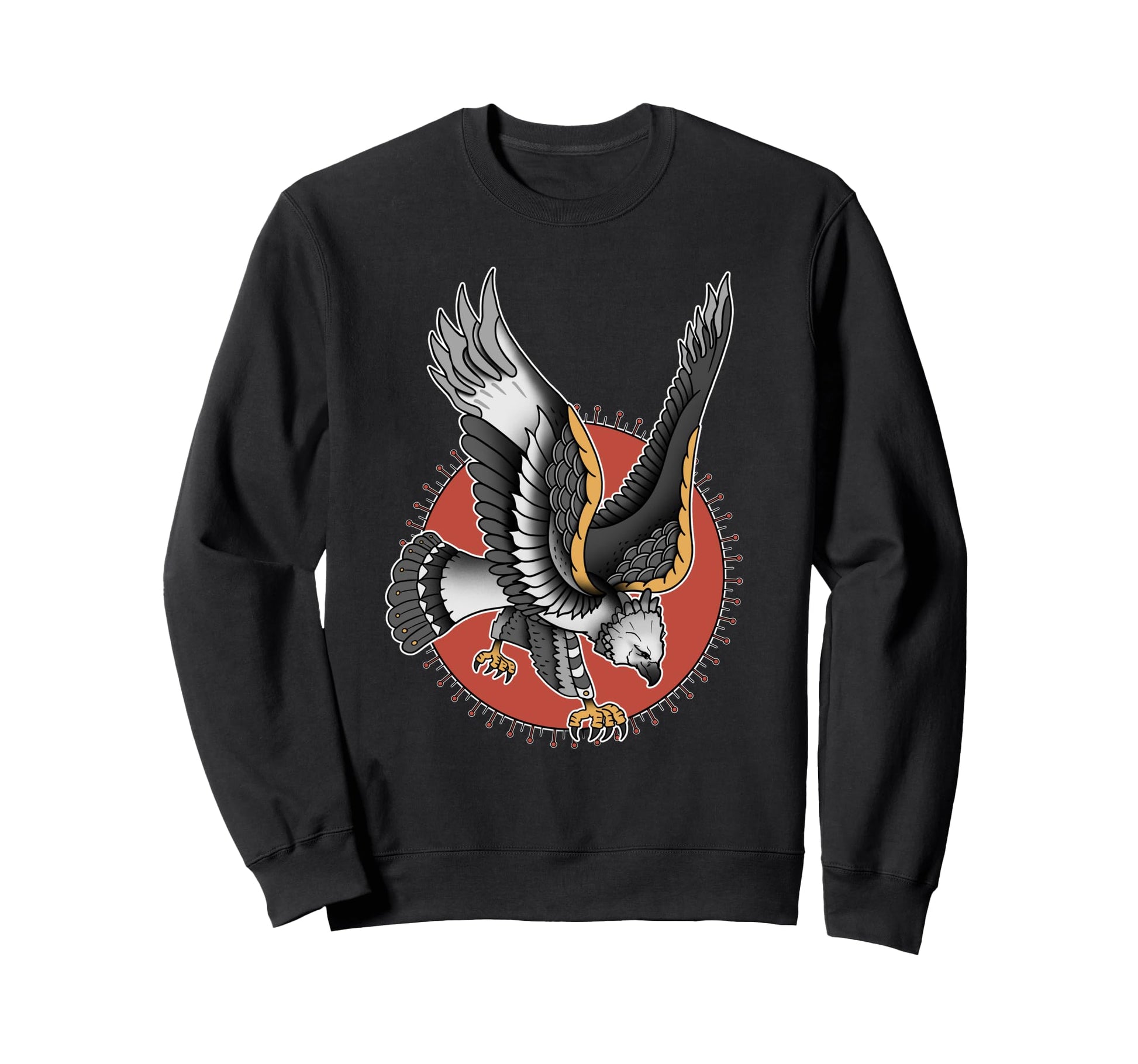 American Traditional Harpy Eagle Tattoo Sweatshirt - Graphic Print Unisex - T-Shirt, Sweatshirt, Hoodie