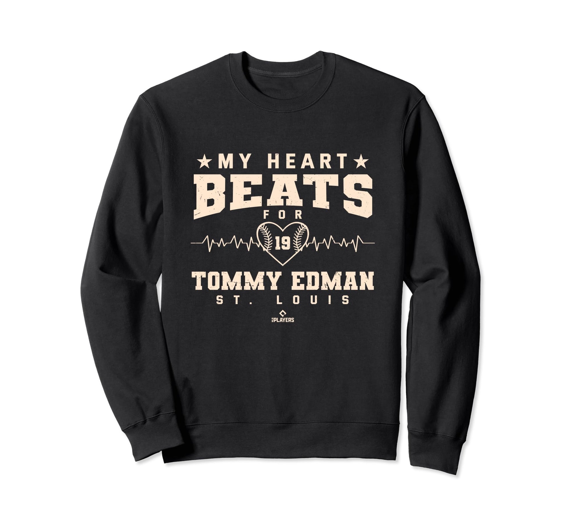 My Heart Beats Tommy Edman Baseball Sweatshirt - Trendy Graphic Unisex - T-Shirt, Sweatshirt, Hoodie