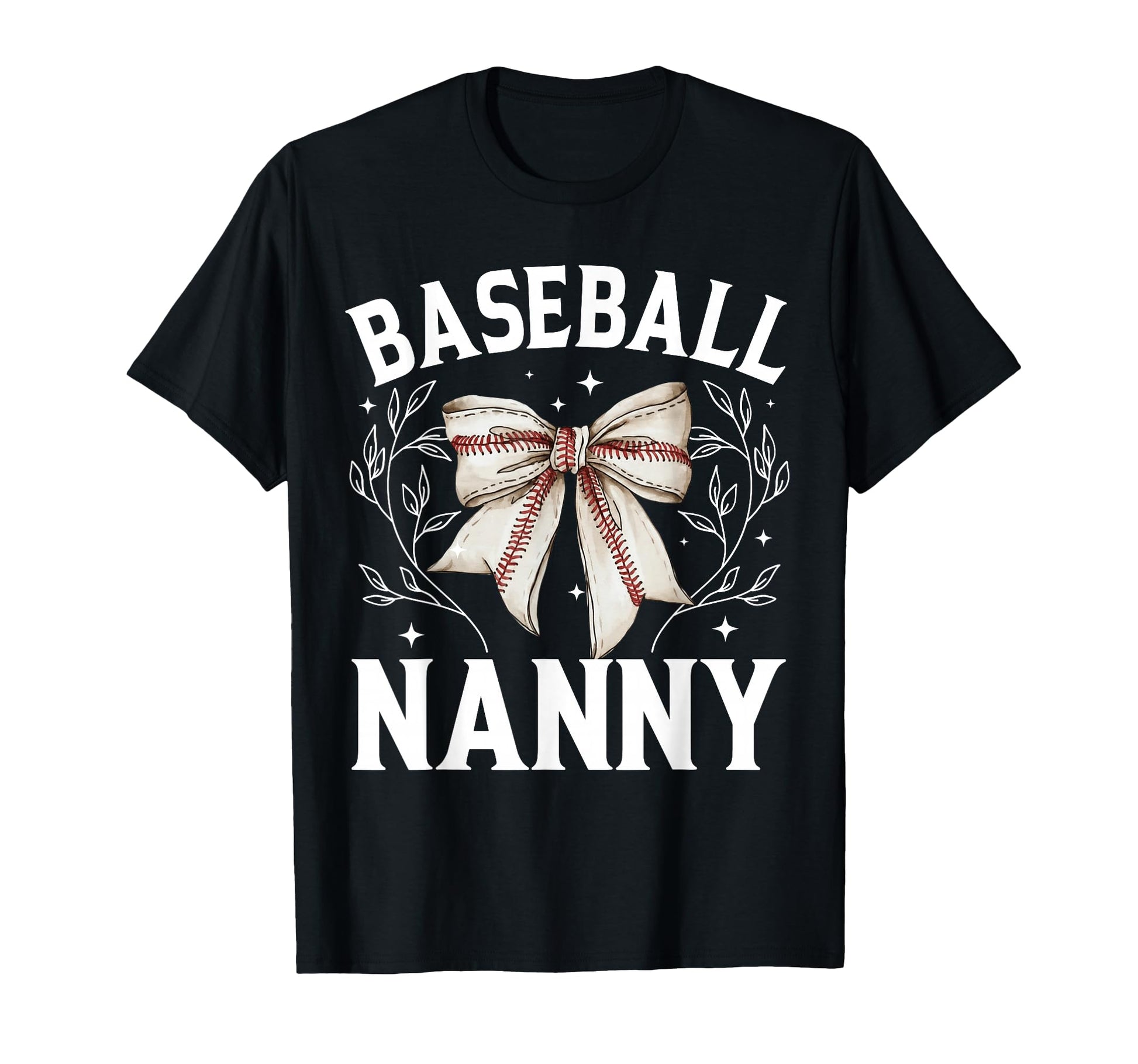 Baseball Nanny Baseball Coquette Bow T-Shirt - Custom Art Print Unisex - T-Shirt, Sweatshirt, Hoodie