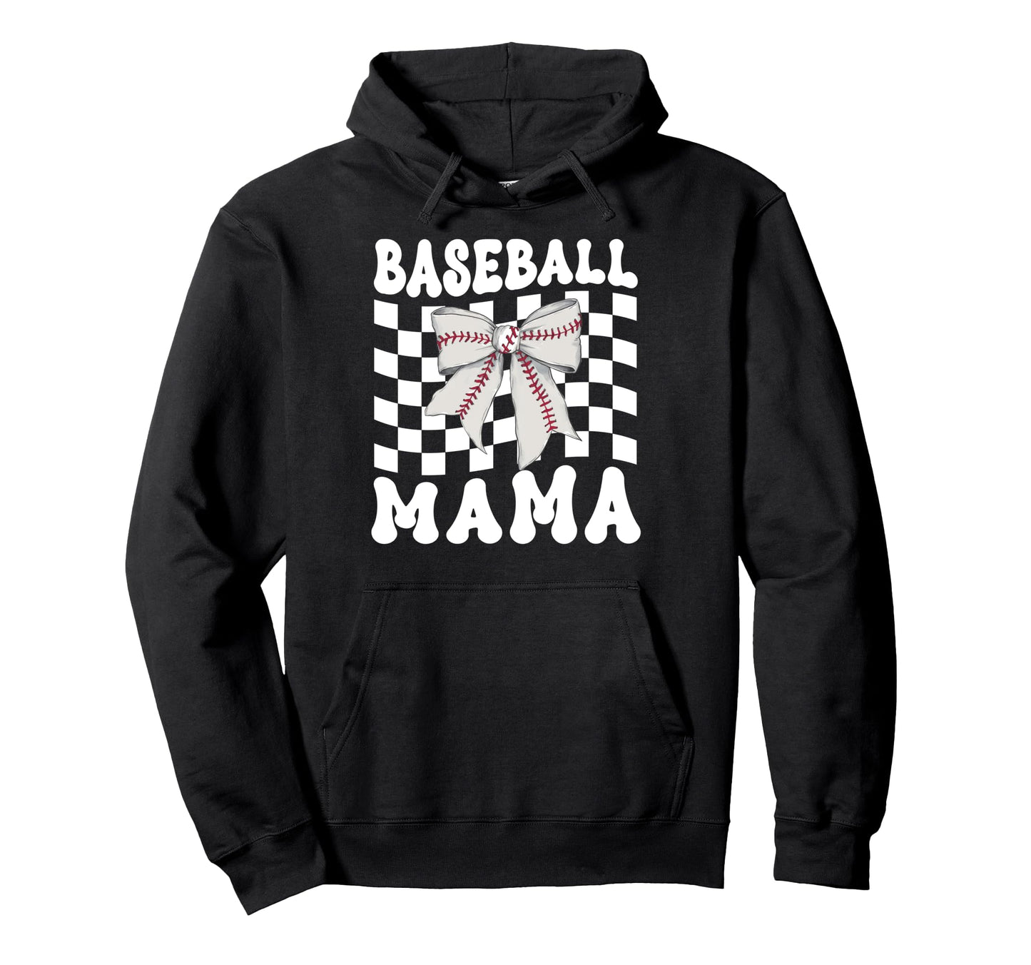 Baseball Mama Coquette Bow Game Day Funny Hoodie - Graphic Print Unisex - T-Shirt, Sweatshirt, Hoodie