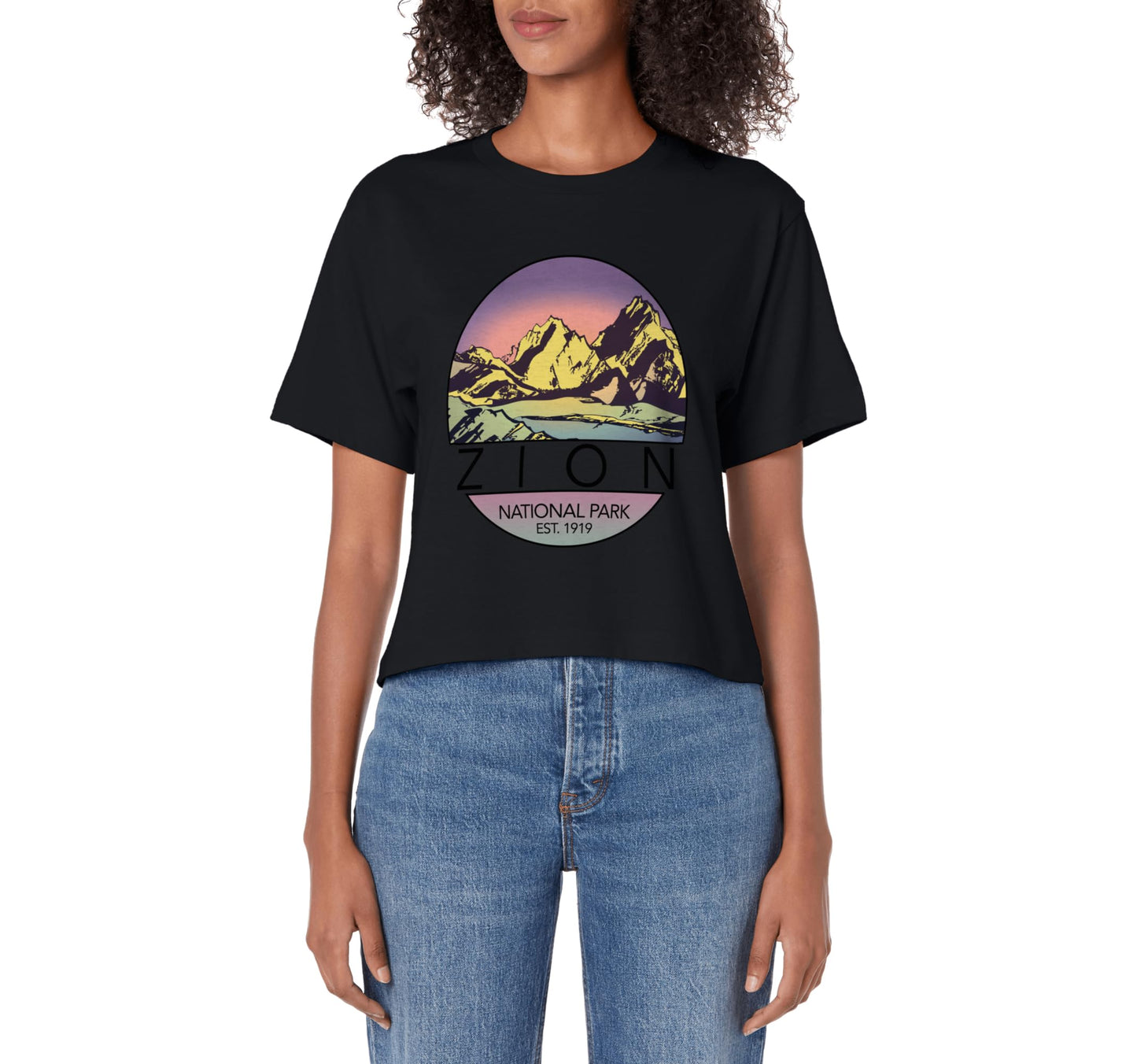 Zion National Park Comfort Colors Crop Hoodie - Graphic Print Unisex - T-Shirt, Sweatshirt, Hoodie