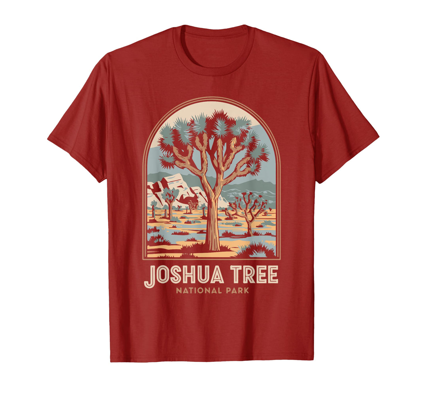 Joshua Tree National Park Art T-Shirt - Fun Novelty Design for Adults - T-Shirt, Sweatshirt, Hoodie