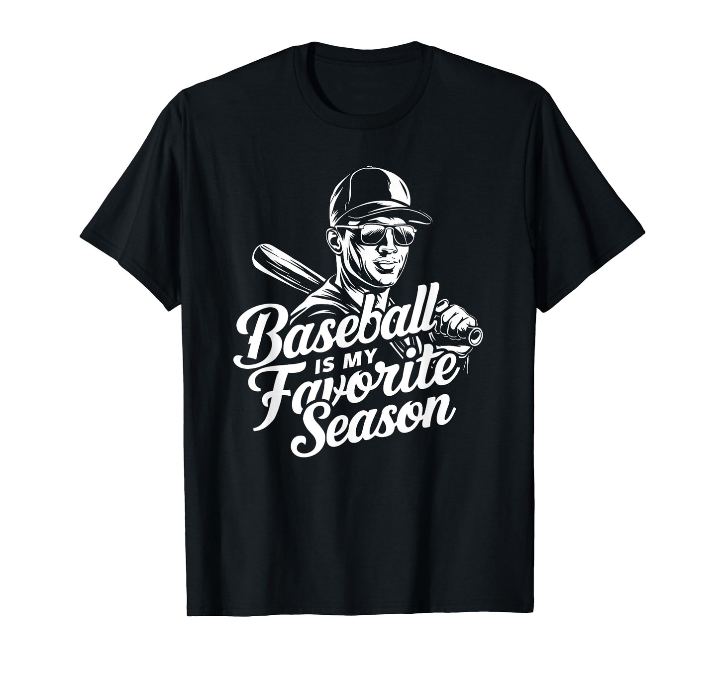 Baseball Is My Favorit Season Funny T-Shirt - Minimalist Print for Adults - T-Shirt, Sweatshirt, Hoodie