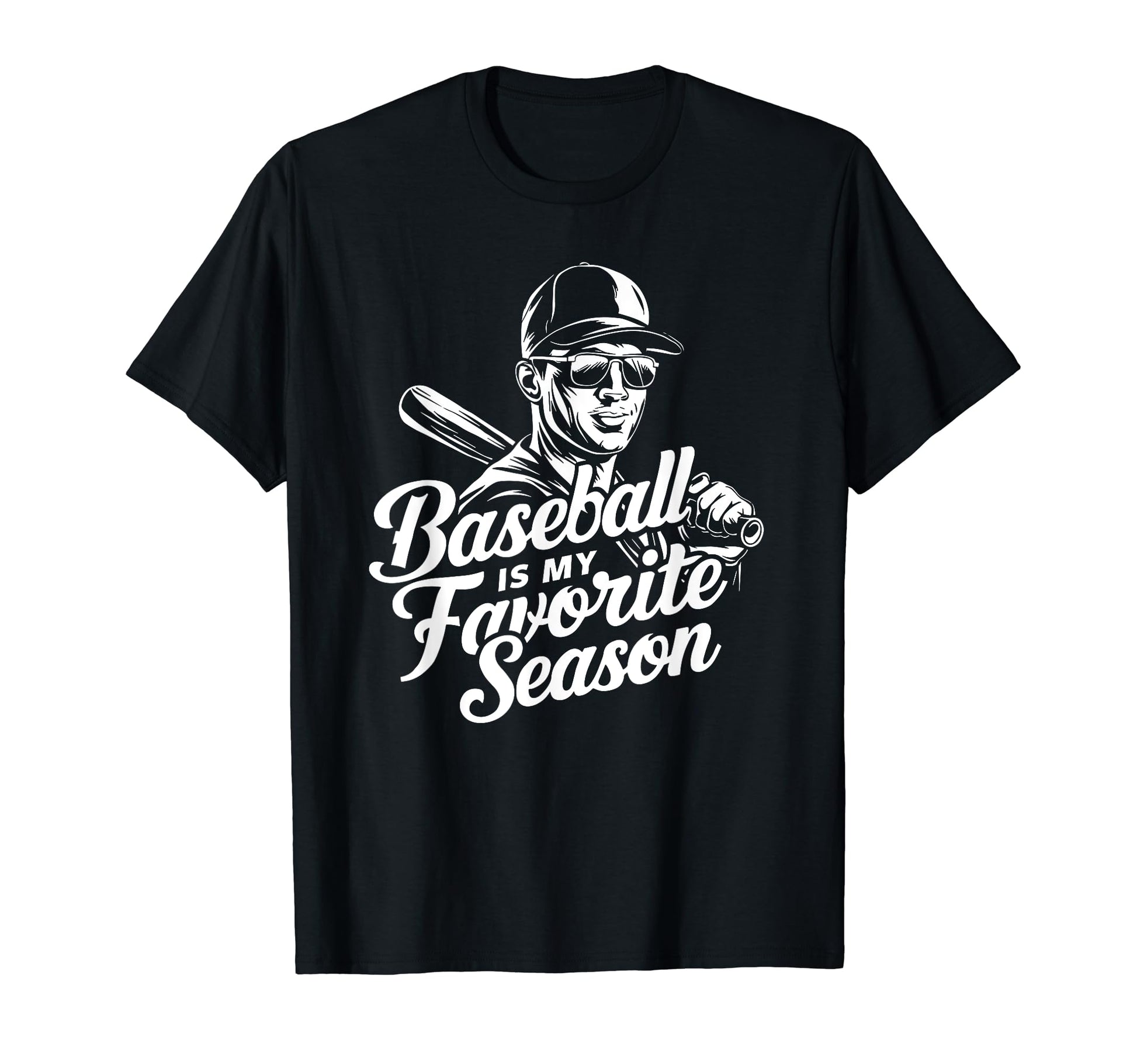 Baseball Is My Favorit Season Funny T-Shirt - Minimalist Print for Adults - T-Shirt, Sweatshirt, Hoodie