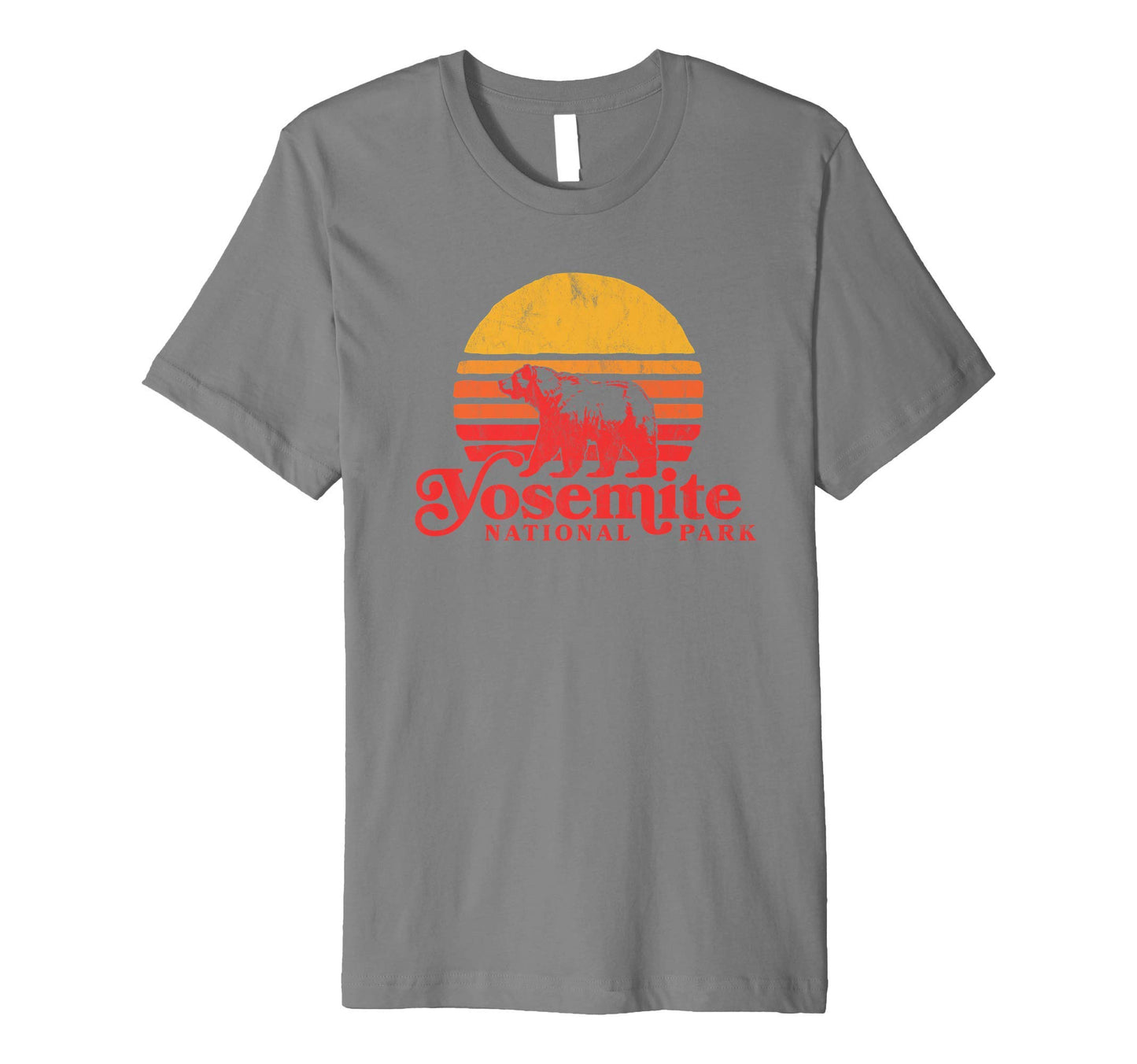 Yosemite National Park Bear And Sun T-Shirt - Minimalist Print Men Women - T-Shirt, Sweatshirt, Hoodie