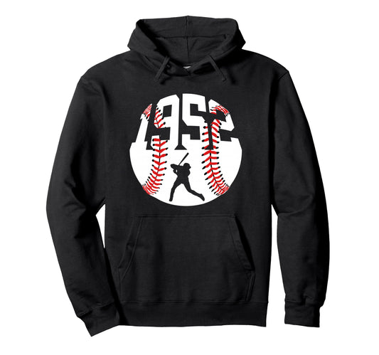 1952 Baseball 74Th Birthday Hoodie - Aesthetic Graphic Unisex - T-Shirt, Sweatshirt, Hoodie