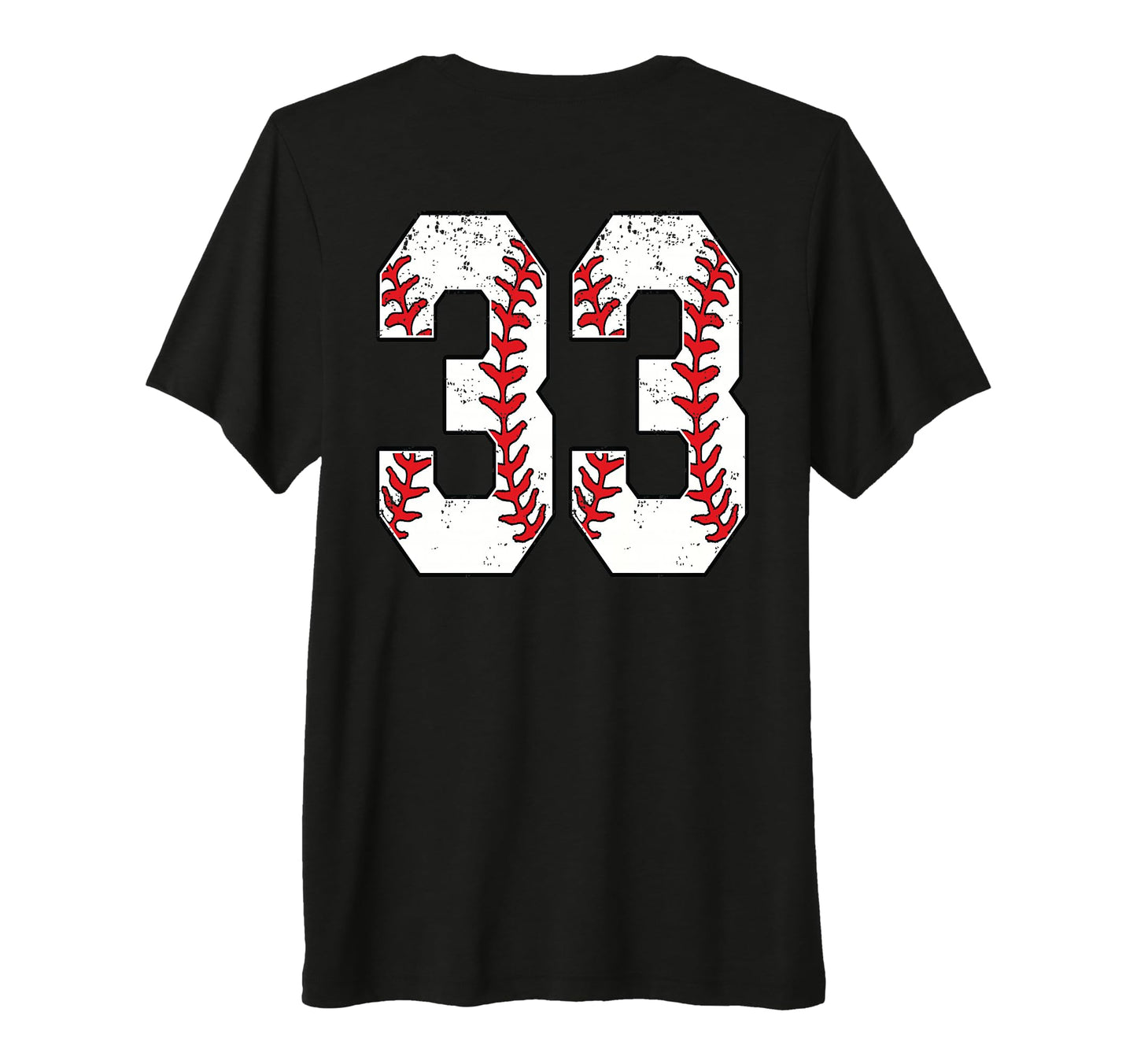 Number 33 Baseball Jersey Number T-Shirt - Fun Novelty Design for Adults - T-Shirt, Sweatshirt, Hoodie
