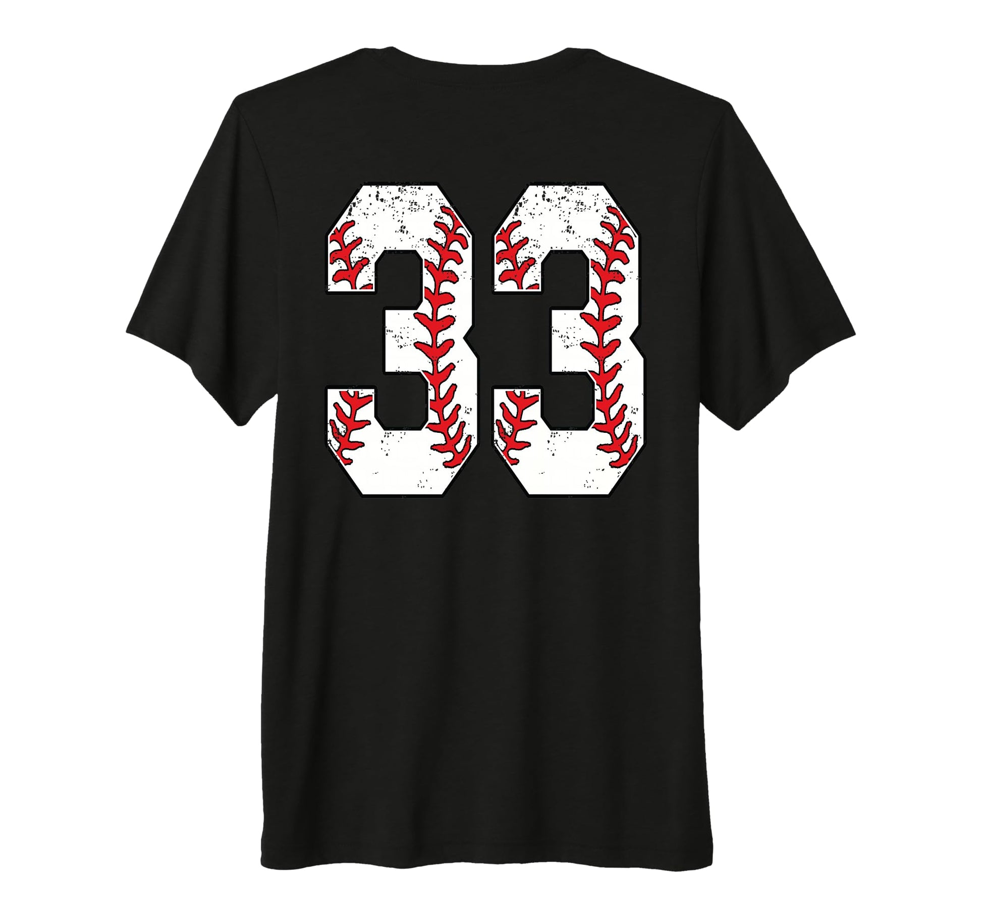Number 33 Baseball Jersey Number T-Shirt - Fun Novelty Design for Adults - T-Shirt, Sweatshirt, Hoodie