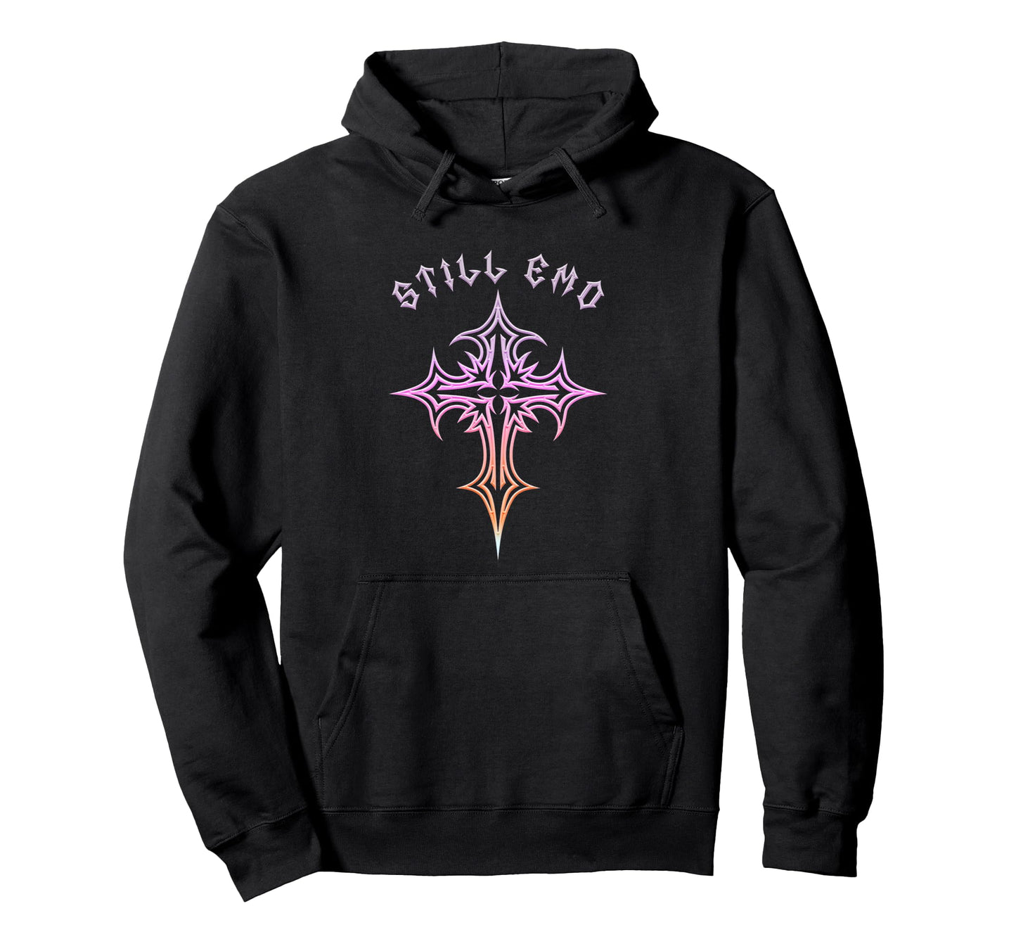 Still Emo Gothic Cross Y2K Aesthetic Emo Hoodie - Graphic Print Men Women - T-Shirt, Sweatshirt, Hoodie