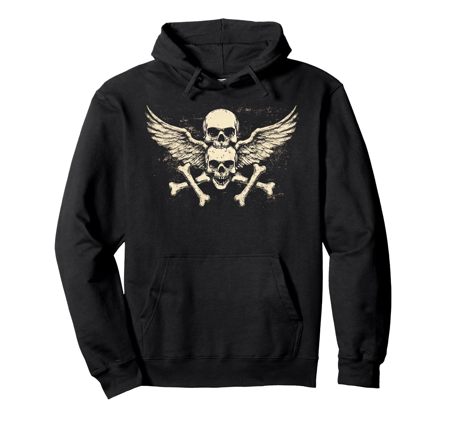Y2K Grunge Skull Wings Gothic Emo Punk Hoodie - Trendy Graphic Unisex - T-Shirt, Sweatshirt, Hoodie