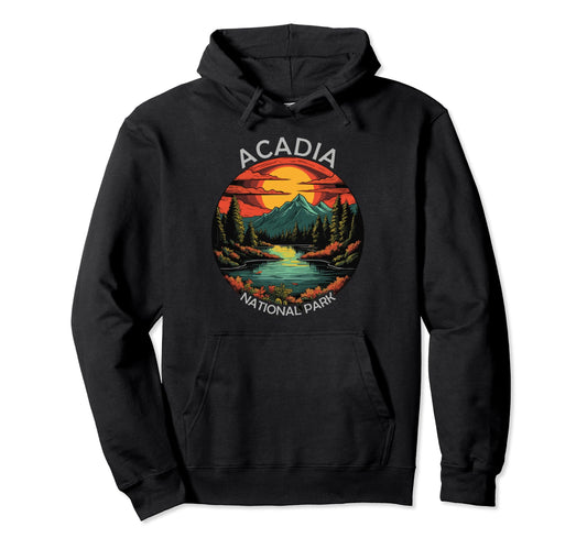 Acadia National Park Mountains Maine Hoodie - Custom Art Print Men Women - T-Shirt, Sweatshirt, Hoodie