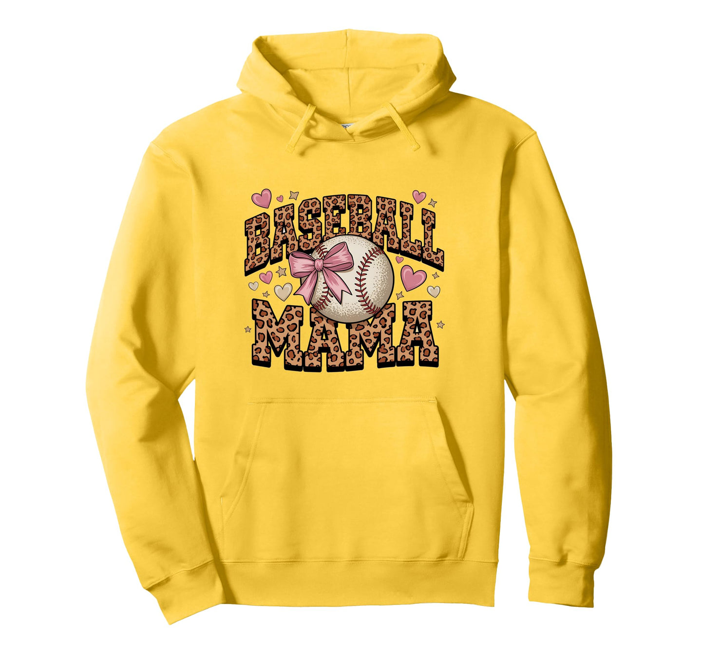 Baseball Mama Leopard Hoodie - Streetwear Style for Adults - T-Shirt, Sweatshirt, Hoodie