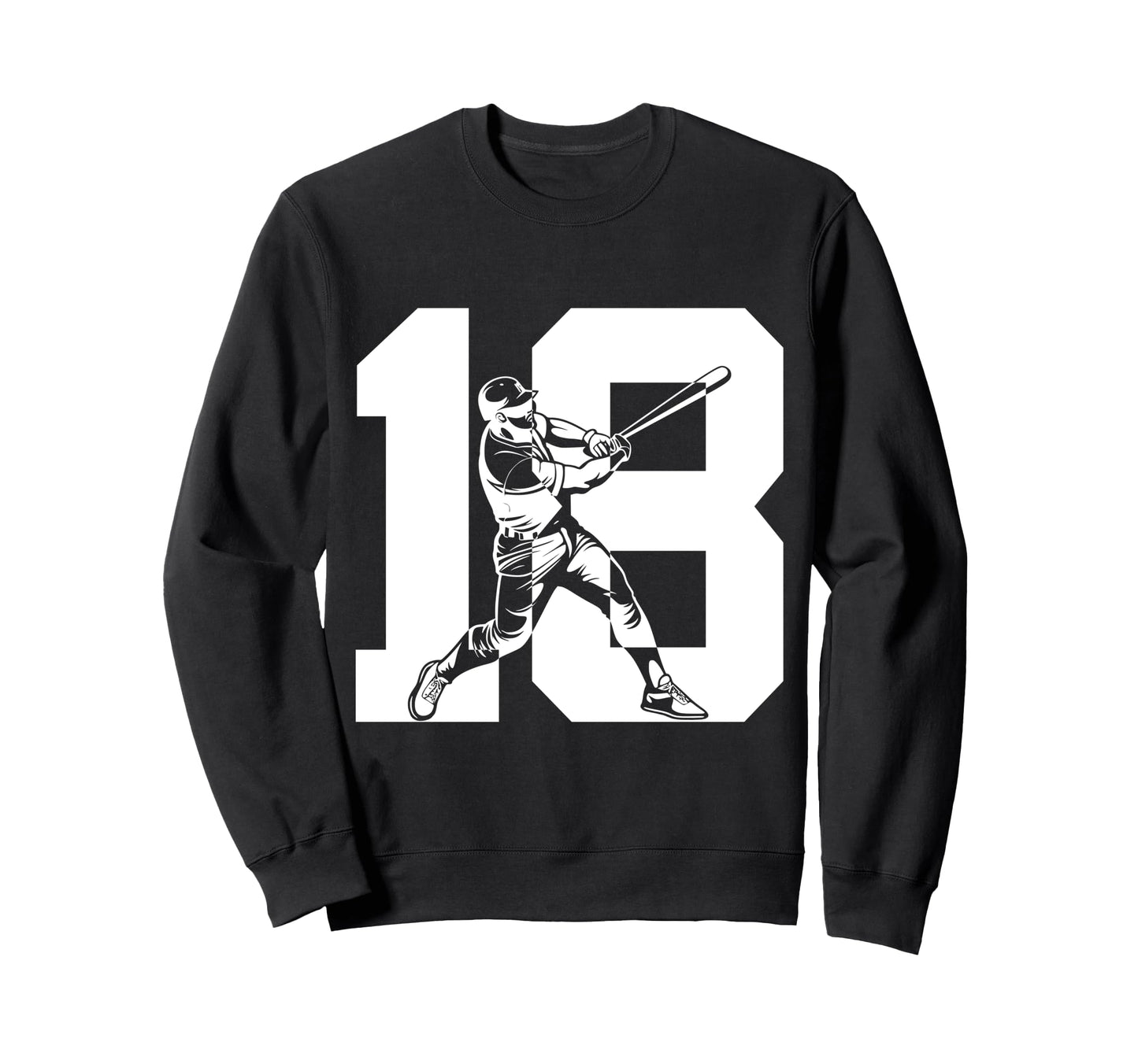 Number 18 Years Baseball 18Th Sweatshirt - Aesthetic Graphic Men Women - T-Shirt, Sweatshirt, Hoodie