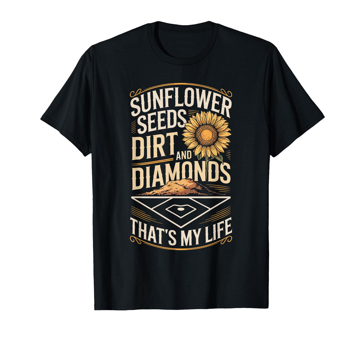 Sunflower Seeds Dirt And Diamonds T-Shirt - Aesthetic Graphic for Adults - T-Shirt, Sweatshirt, Hoodie
