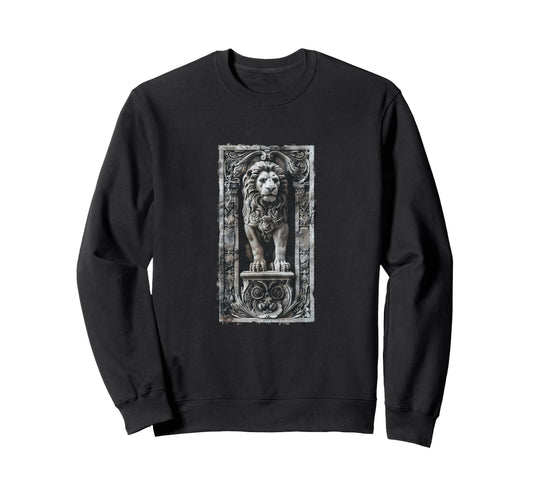 Aesthetic Streetwear Lion Sweatshirt - Custom Art Print Men Women - T-Shirt, Sweatshirt, Hoodie