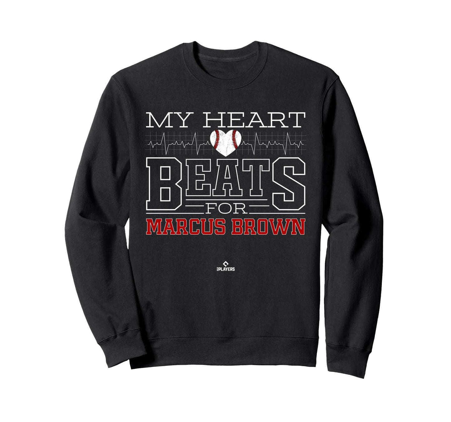 My Heart Beats Marcus Brown Sweatshirt - Minimalist Print Men Women - T-Shirt, Sweatshirt, Hoodie