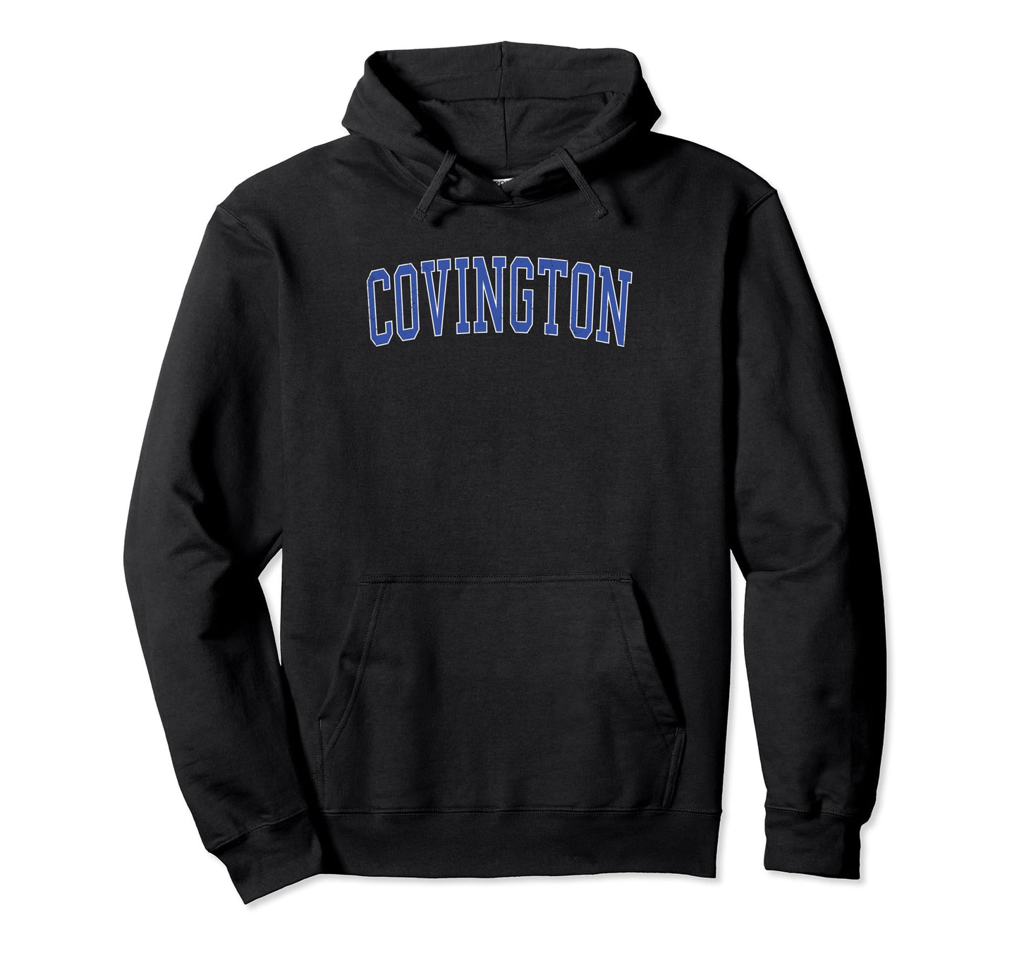 Covington La Distressed Blue Varsity Hoodie - Novelty Apparel for Adults - T-Shirt, Sweatshirt, Hoodie