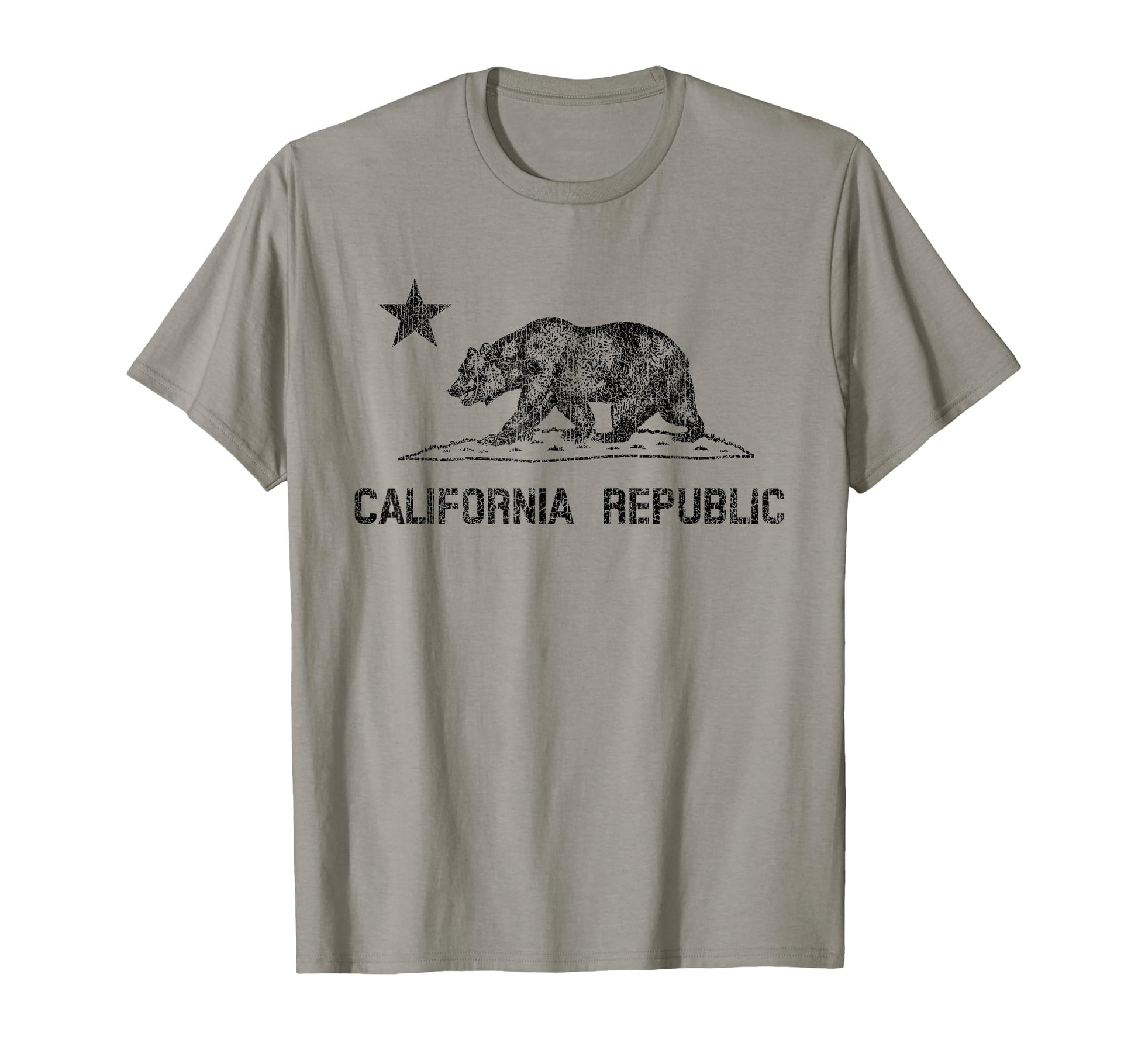 California Republic Flag Distressed Bear T-Shirt - Unique Graphic Unisex - T-Shirt, Sweatshirt, Hoodie