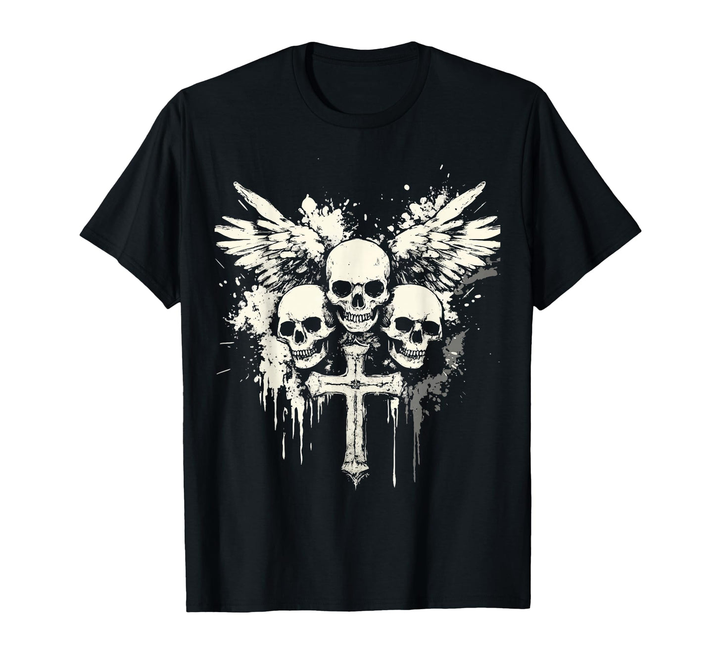 Skull Cross Goth Gothic Emo Alt Grunge T-Shirt - Trendy Graphic for Adults - T-Shirt, Sweatshirt, Hoodie
