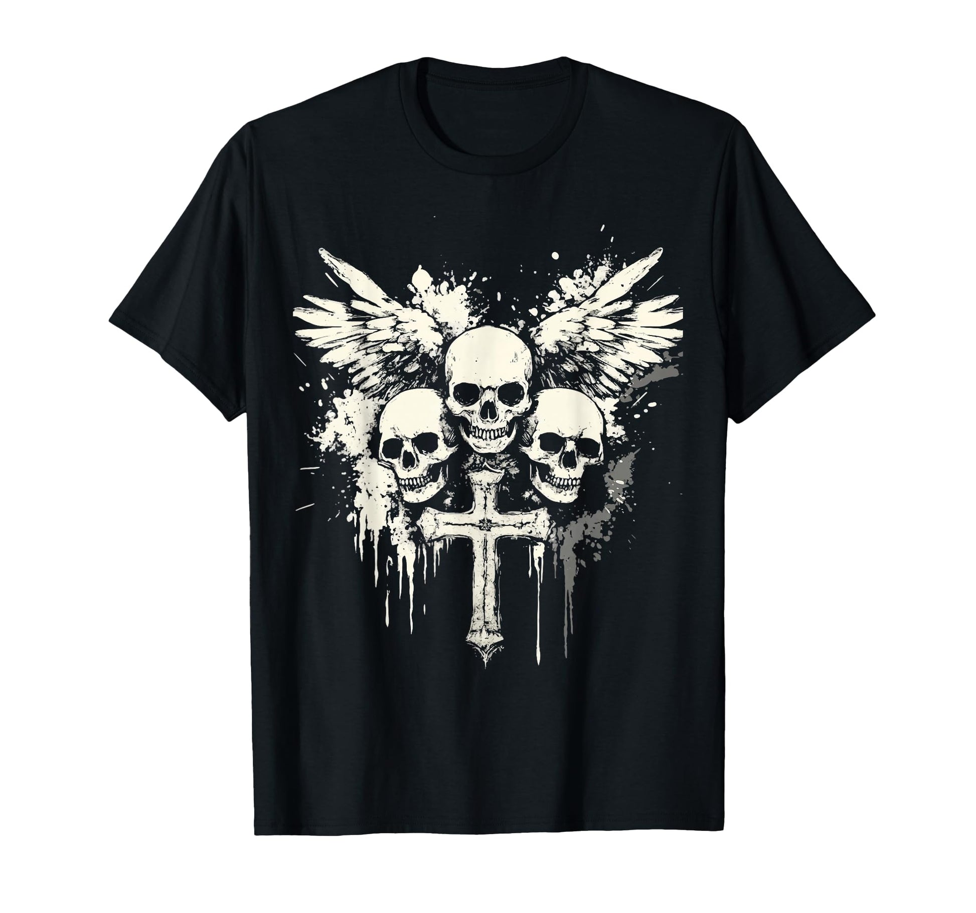 Skull Cross Goth Gothic Emo Alt Grunge T-Shirt - Trendy Graphic for Adults - T-Shirt, Sweatshirt, Hoodie