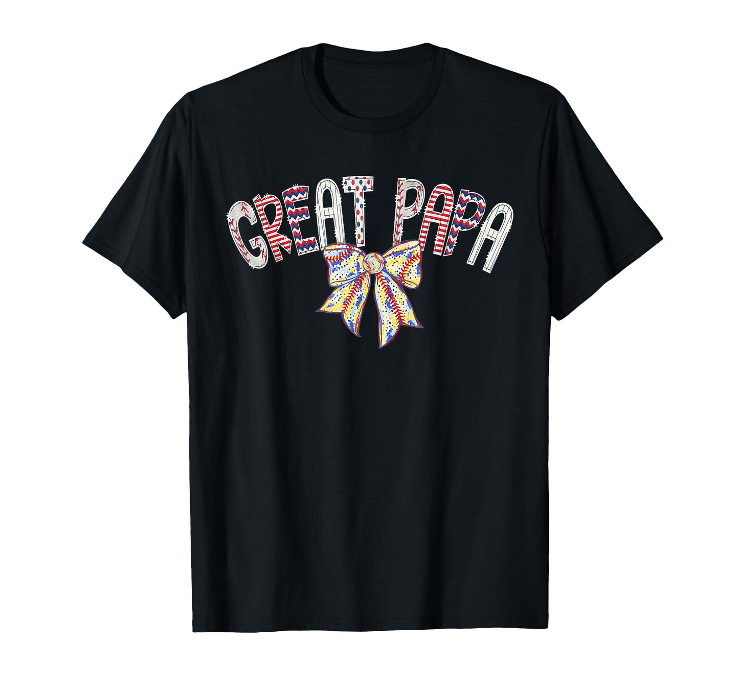 Baseball Great Papa Coquette Bow Game T-Shirt - Trendy Graphic Men Women - T-Shirt, Sweatshirt, Hoodie
