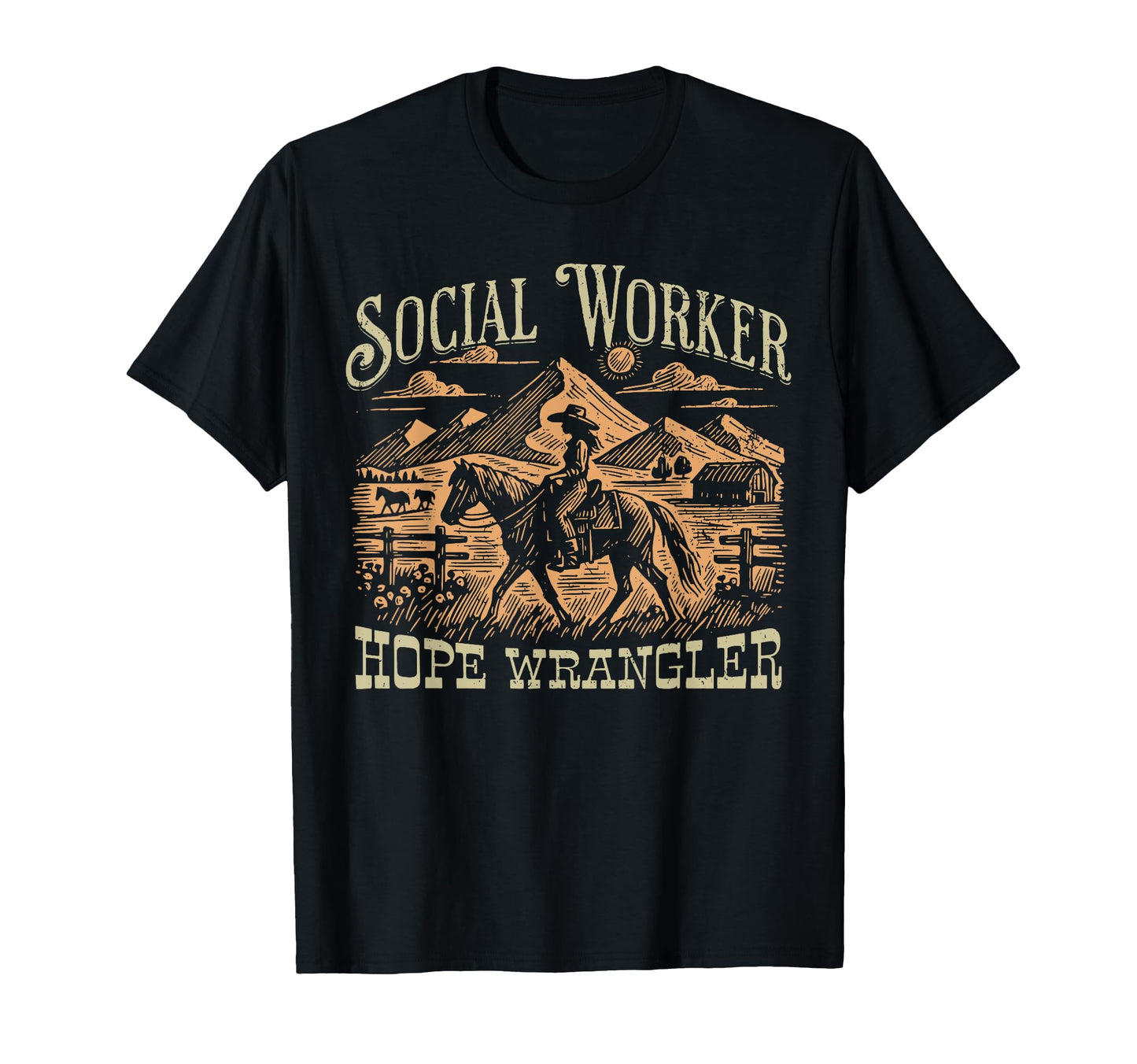 Social Worker Western Msw Lcsw Lsw T-Shirt - Novelty Apparel for Adults - T-Shirt, Sweatshirt, Hoodie
