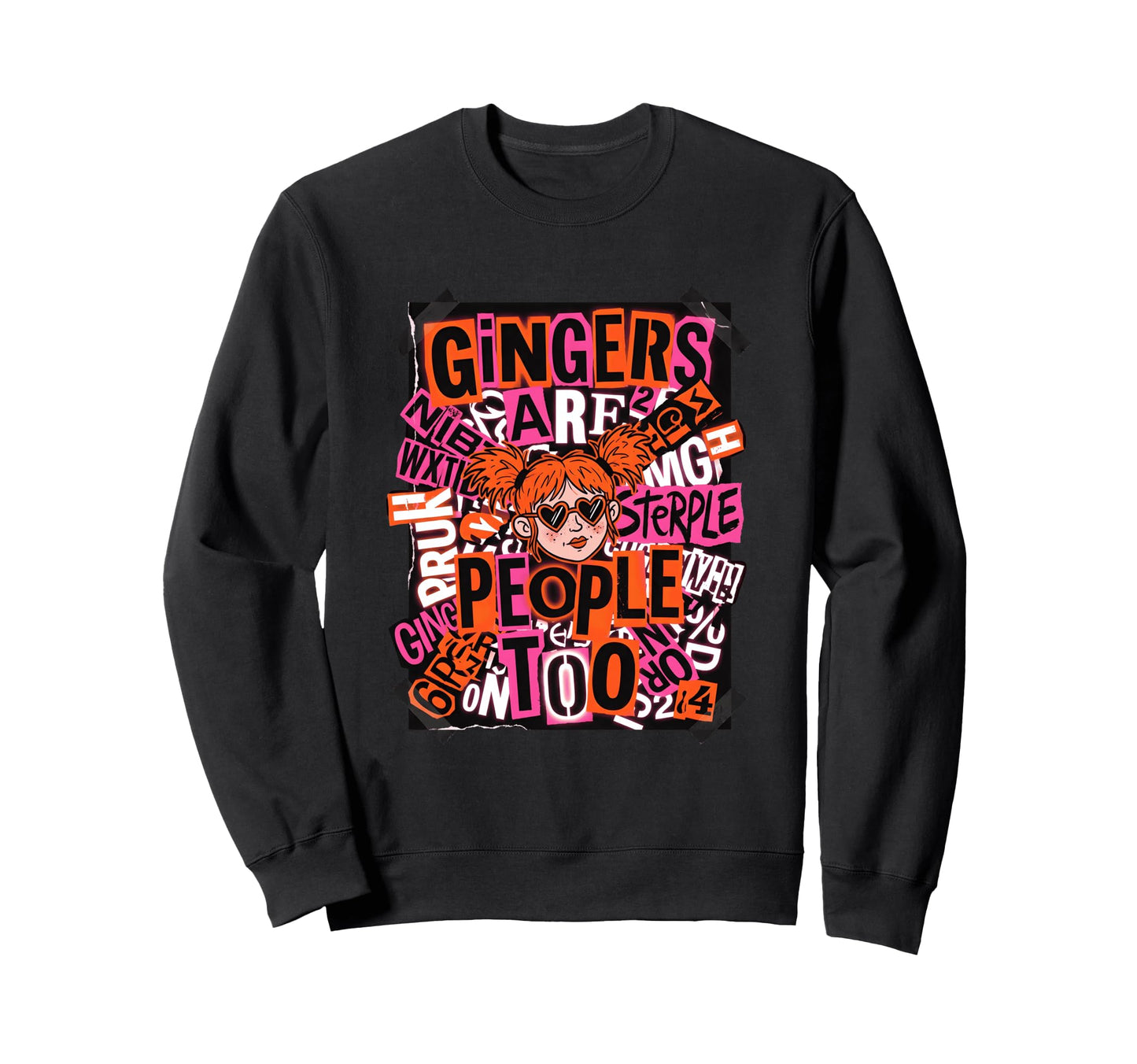 Funny Ginger Redhead Red Hair Sweatshirt - Fun Novelty Design Men Women - T-Shirt, Sweatshirt, Hoodie