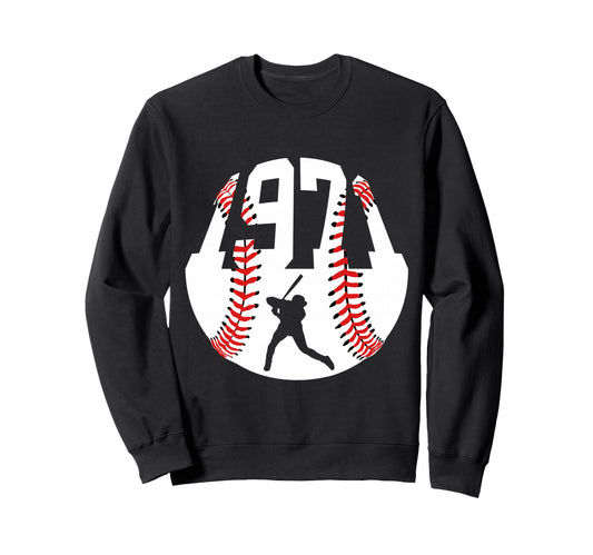 1971 Baseball 55Th Birthday Sweatshirt - Custom Art Print Unisex - T-Shirt, Sweatshirt, Hoodie