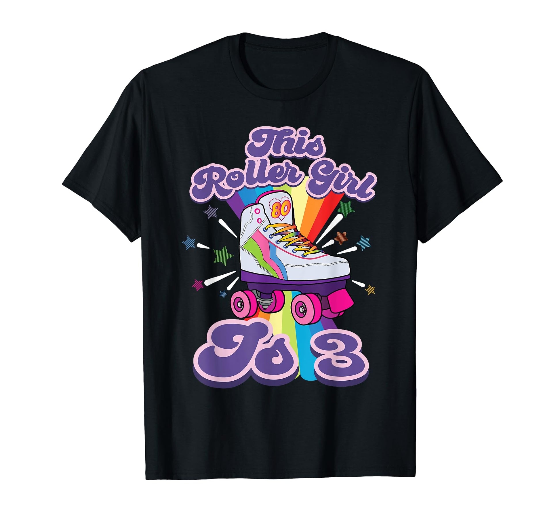 Roller Skating 3 Year Old 3Rd Birthday T-Shirt - Unique Graphic for Adults - T-Shirt, Sweatshirt, Hoodie