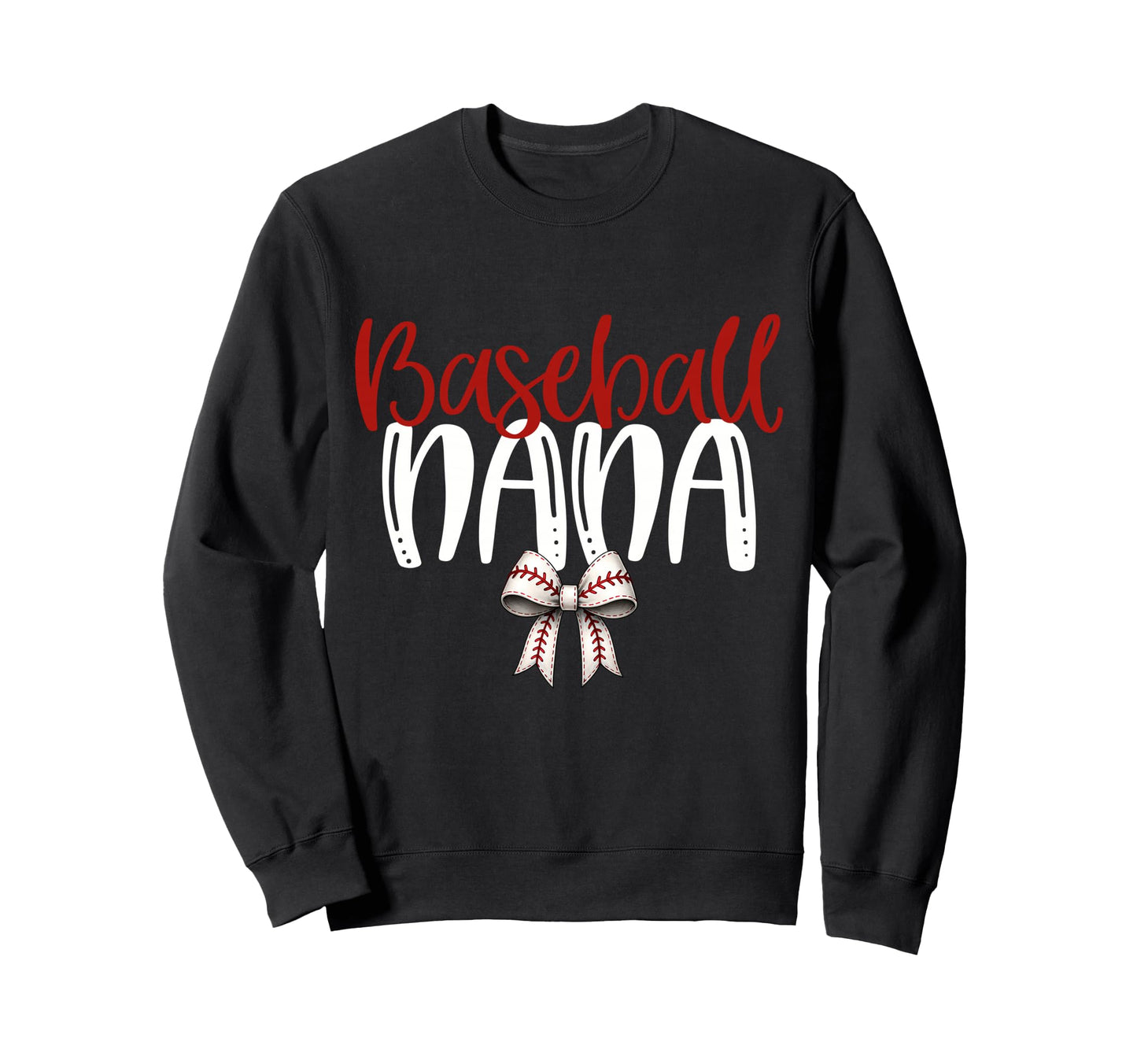 Baseball Nana Coquette Bow Game Day Sweatshirt - Unique Graphic for Adults - T-Shirt, Sweatshirt, Hoodie