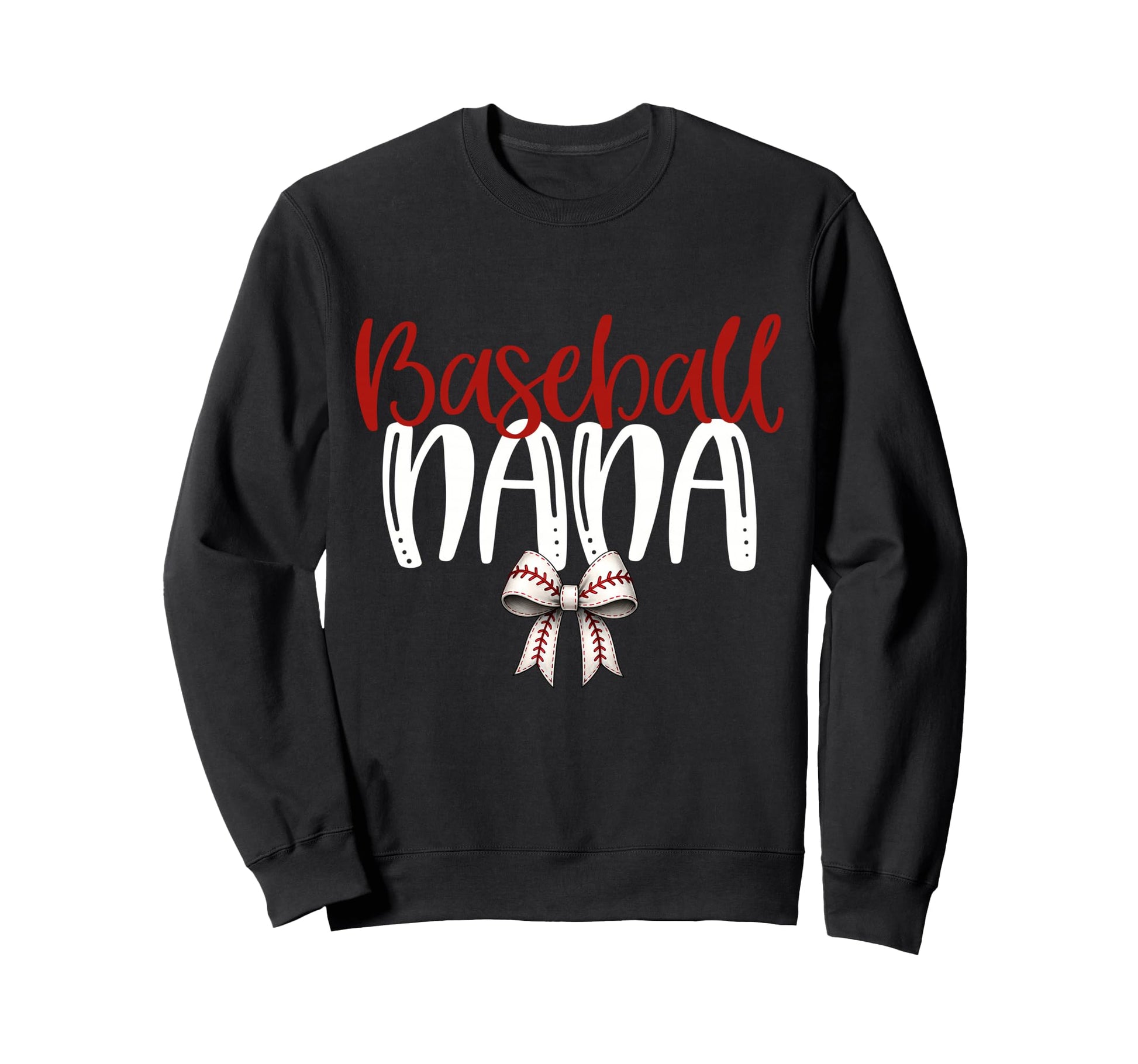 Baseball Nana Coquette Bow Game Day Sweatshirt - Unique Graphic for Adults - T-Shirt, Sweatshirt, Hoodie