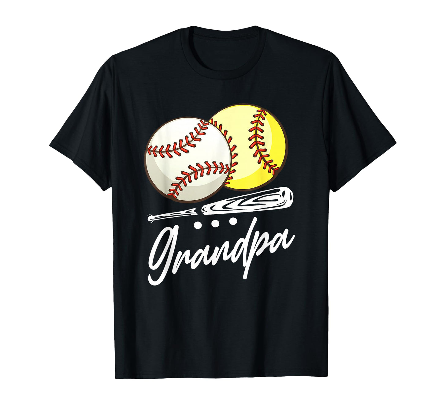 Ball Grandpa Baseball Softball T-Shirt - Unique Graphic Men Women - T-Shirt, Sweatshirt, Hoodie