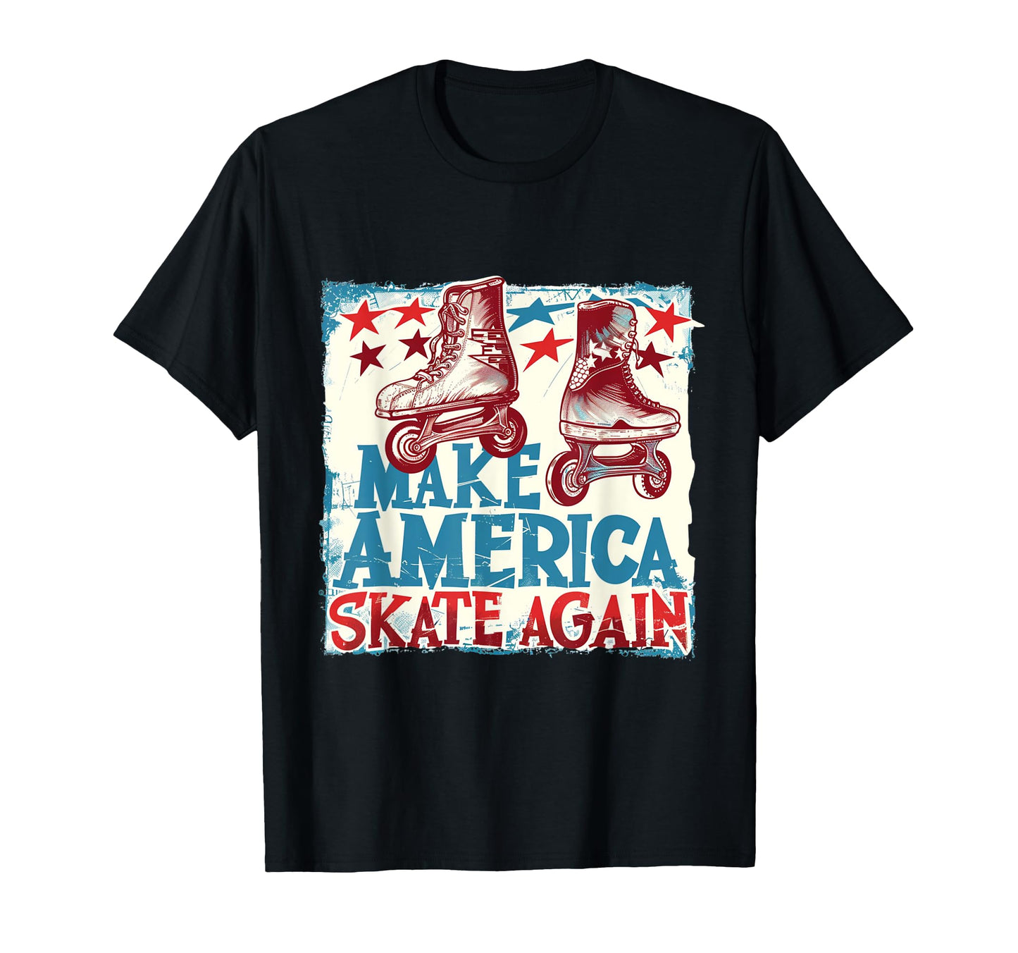 Funny Rollerskating Make America Skate T-Shirt - Graphic Print for Adults - T-Shirt, Sweatshirt, Hoodie