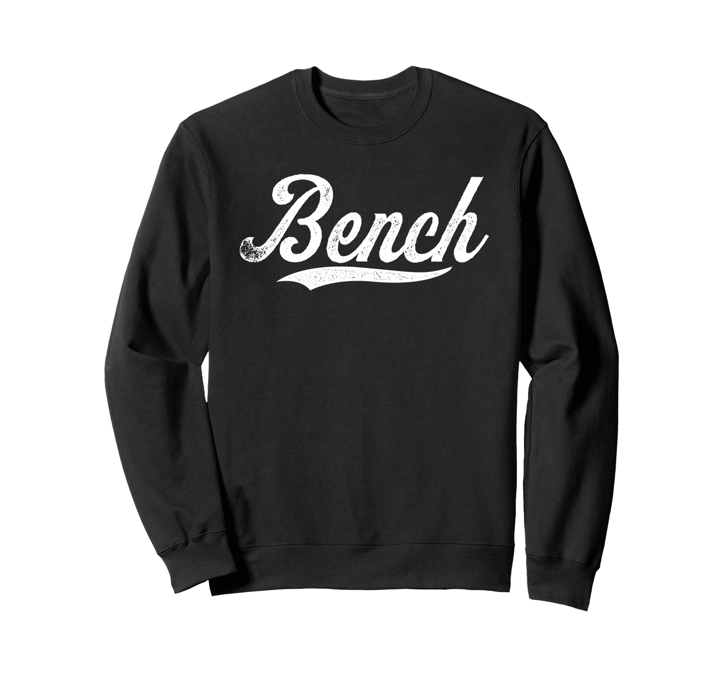 Distressed Script Justin Bench Sweatshirt - Casual Everyday Wear Unisex - T-Shirt, Sweatshirt, Hoodie